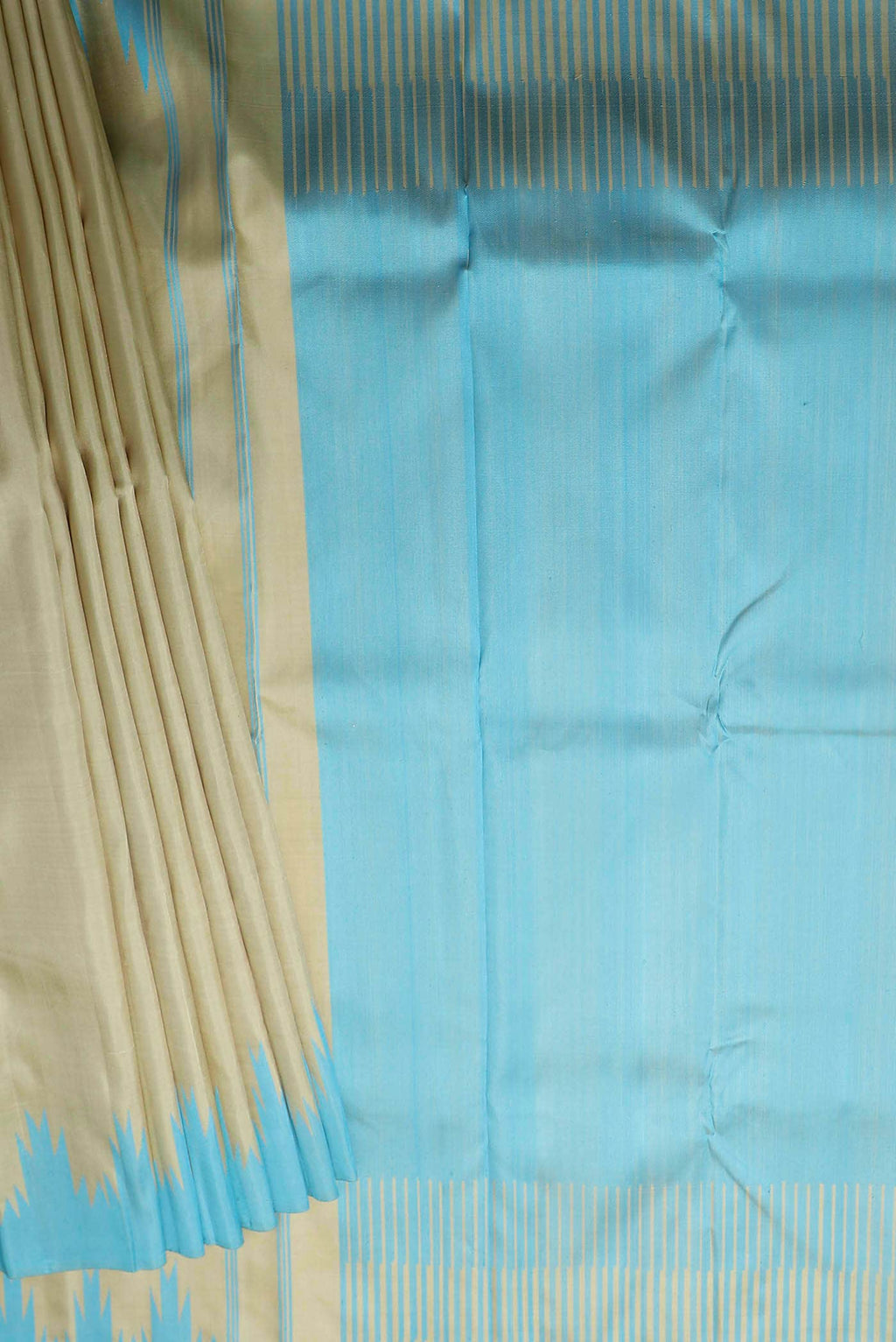 Beige Kanchipuram Silk Saree