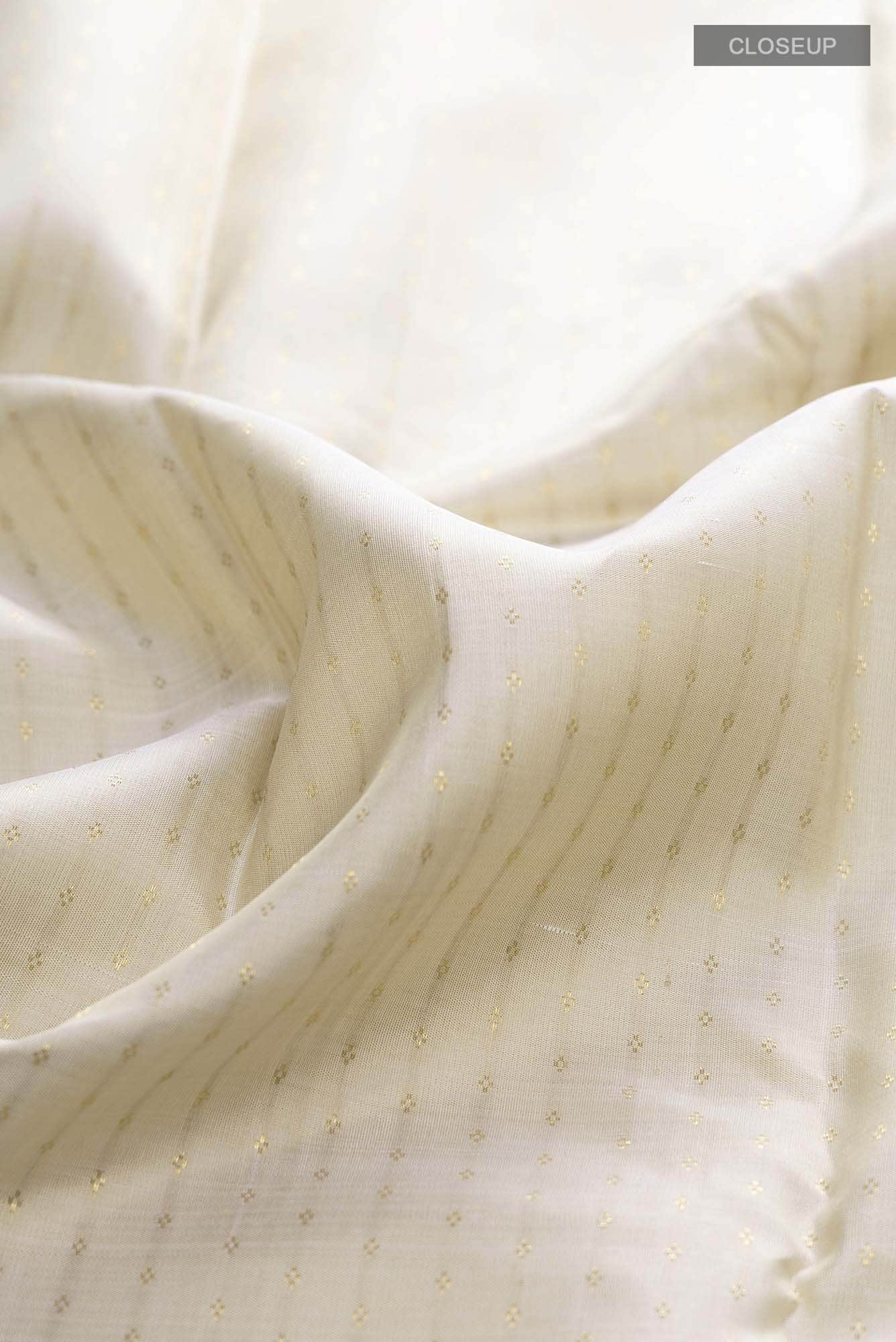 Pure Silk Pure Zari Off White Kanchipuram Saree