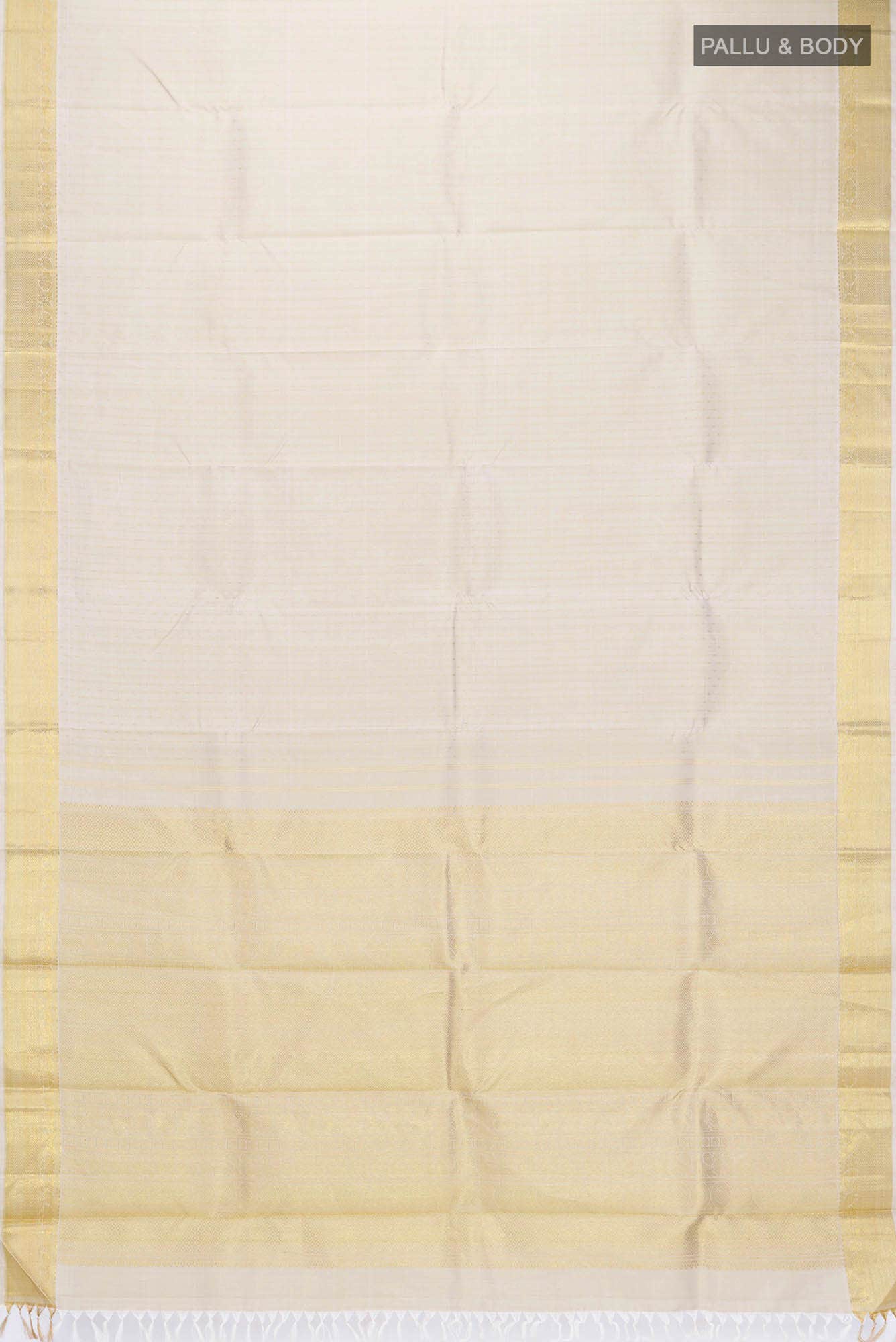 Pure Silk Pure Zari Off White Kanchipuram Saree