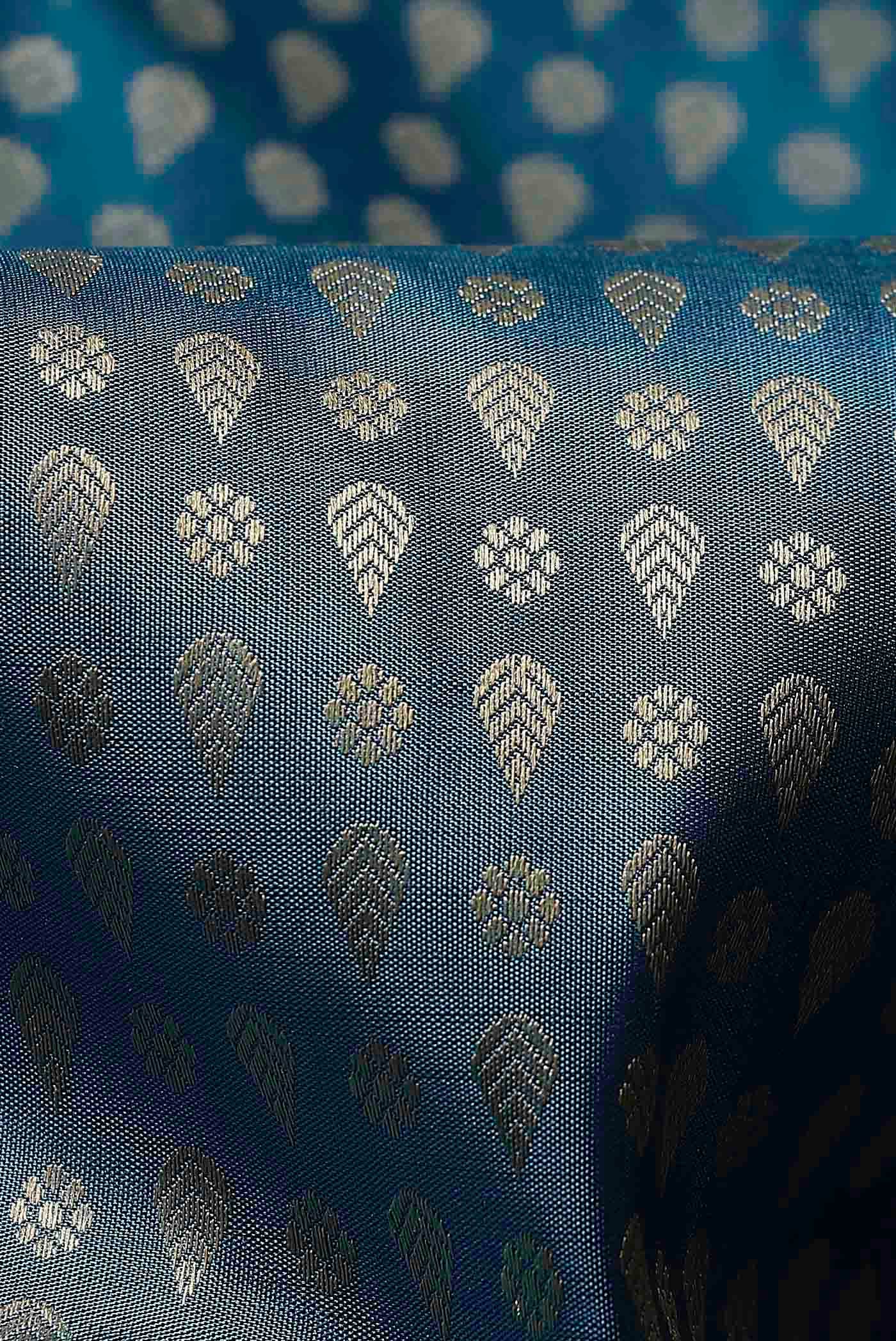 Blue Kanchipuram Silk Saree