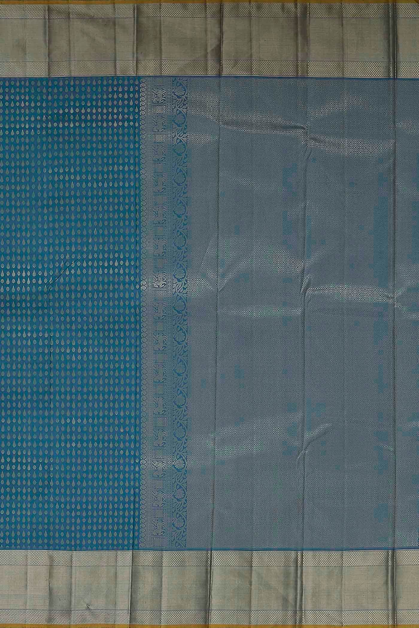 Blue Kanchipuram Silk Saree