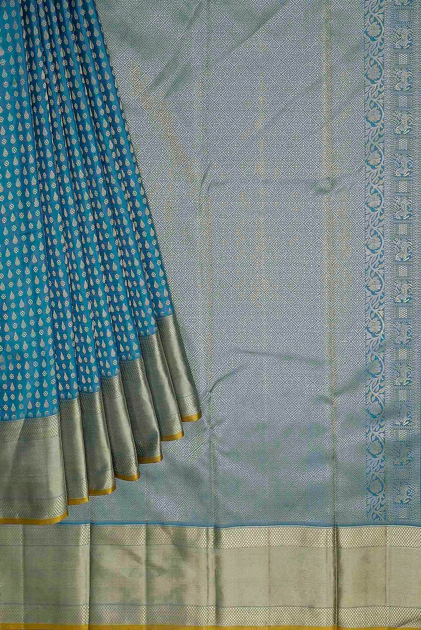 Blue Kanchipuram Silk Saree