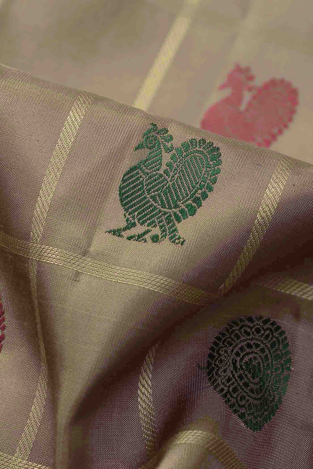 Brown Kanchipuram Silk Saree