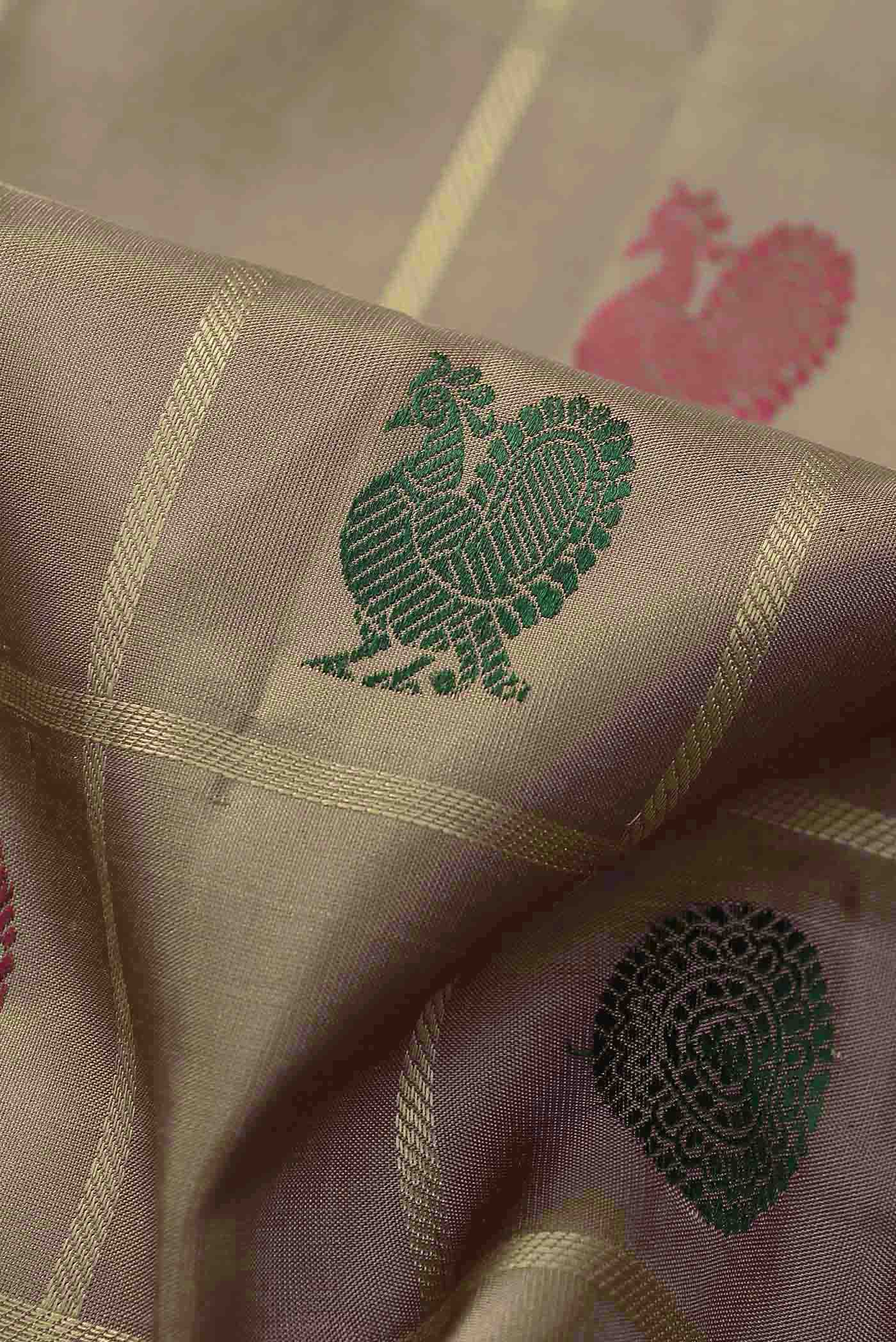 Brown Kanchipuram Silk Saree