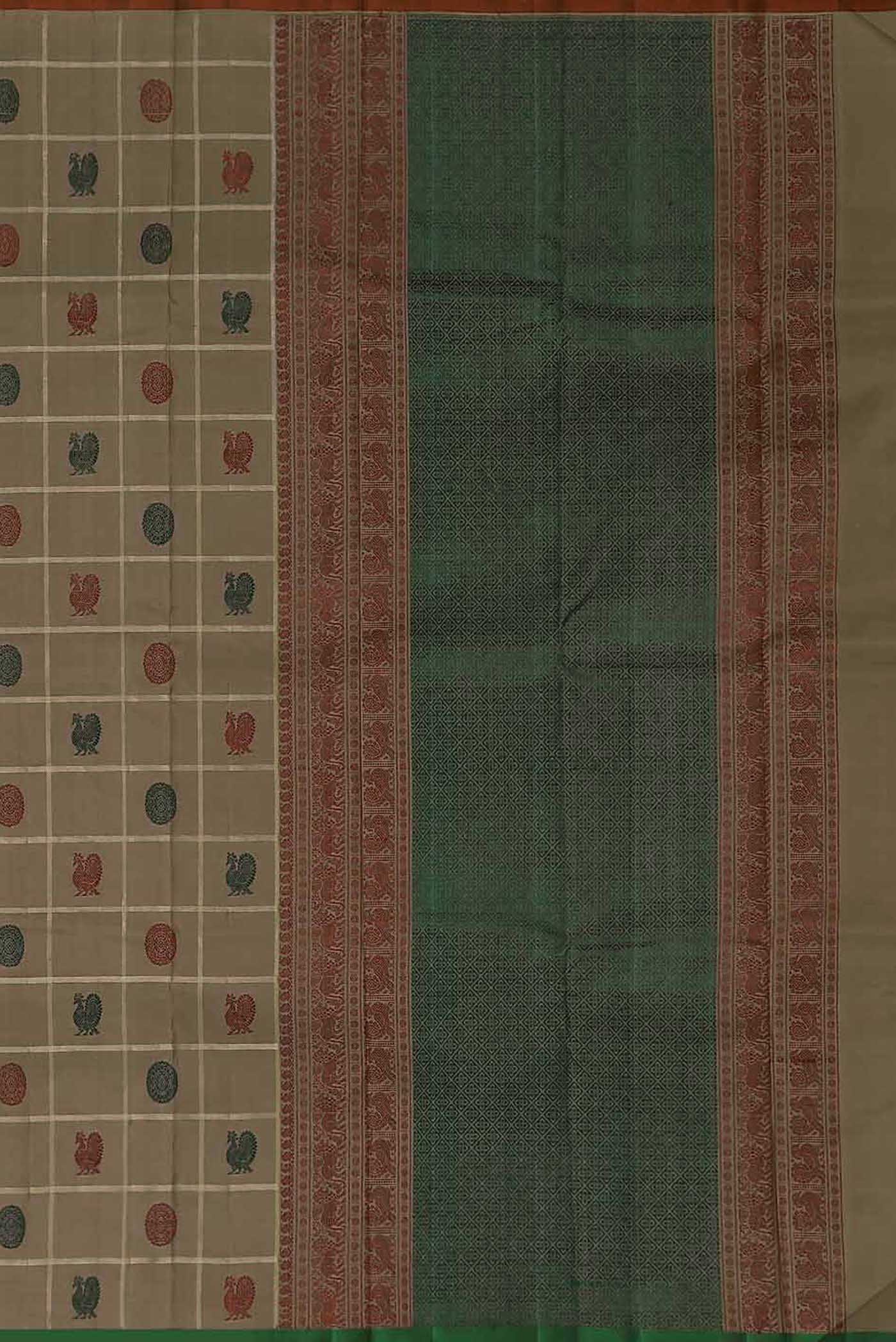 Brown Kanchipuram Silk Saree