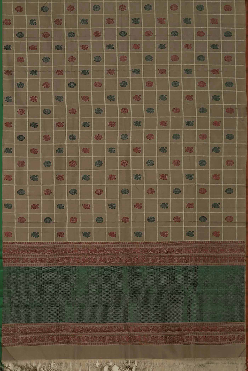 Brown Kanchipuram Silk Saree