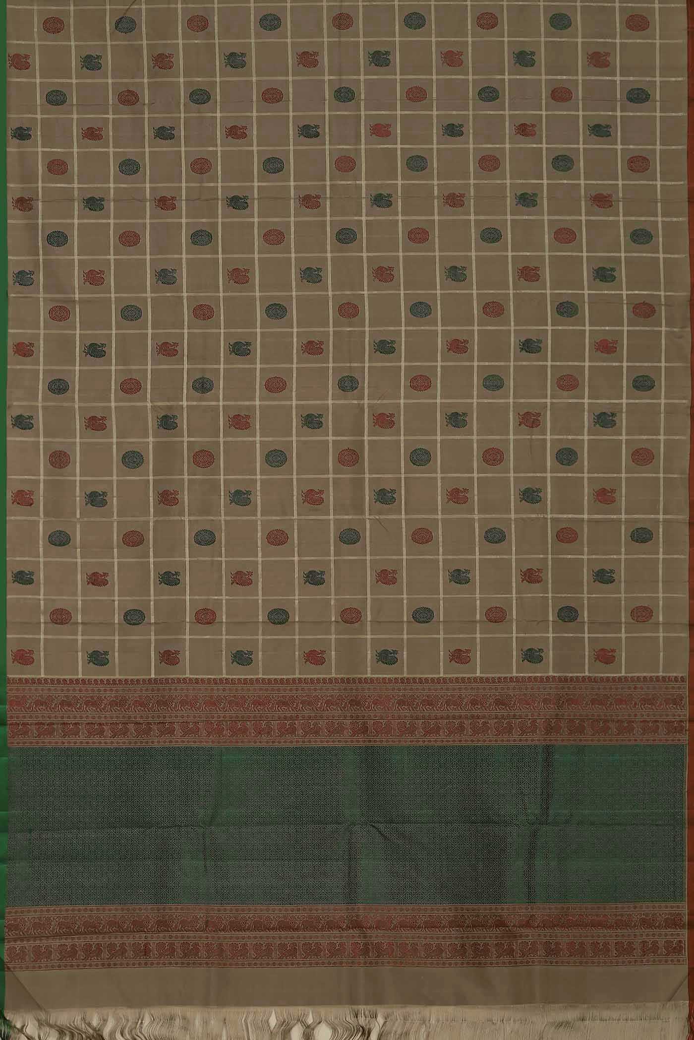 Brown Kanchipuram Silk Saree