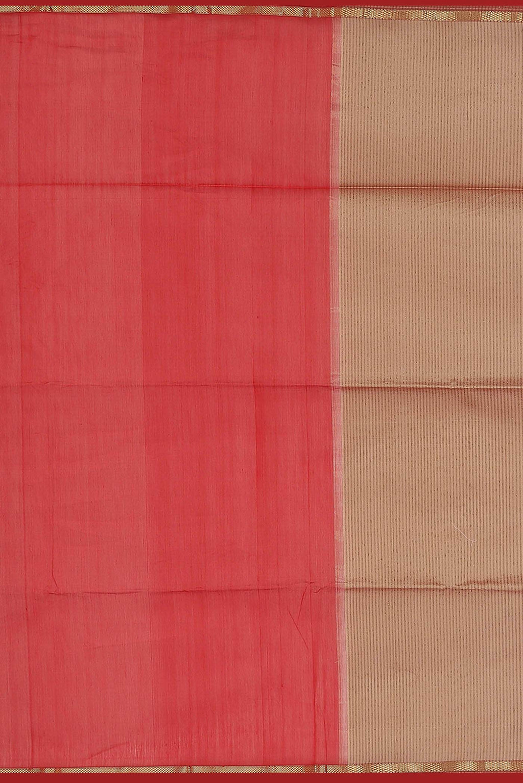 Red Maheshwari Silk Cotton Saree