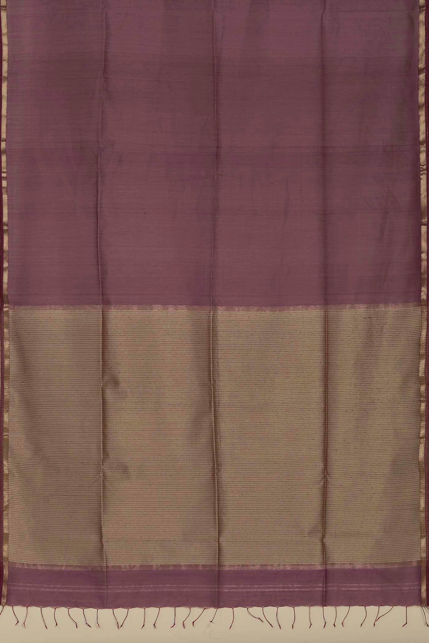 Mauve Maheshwari Silk Cotton Saree