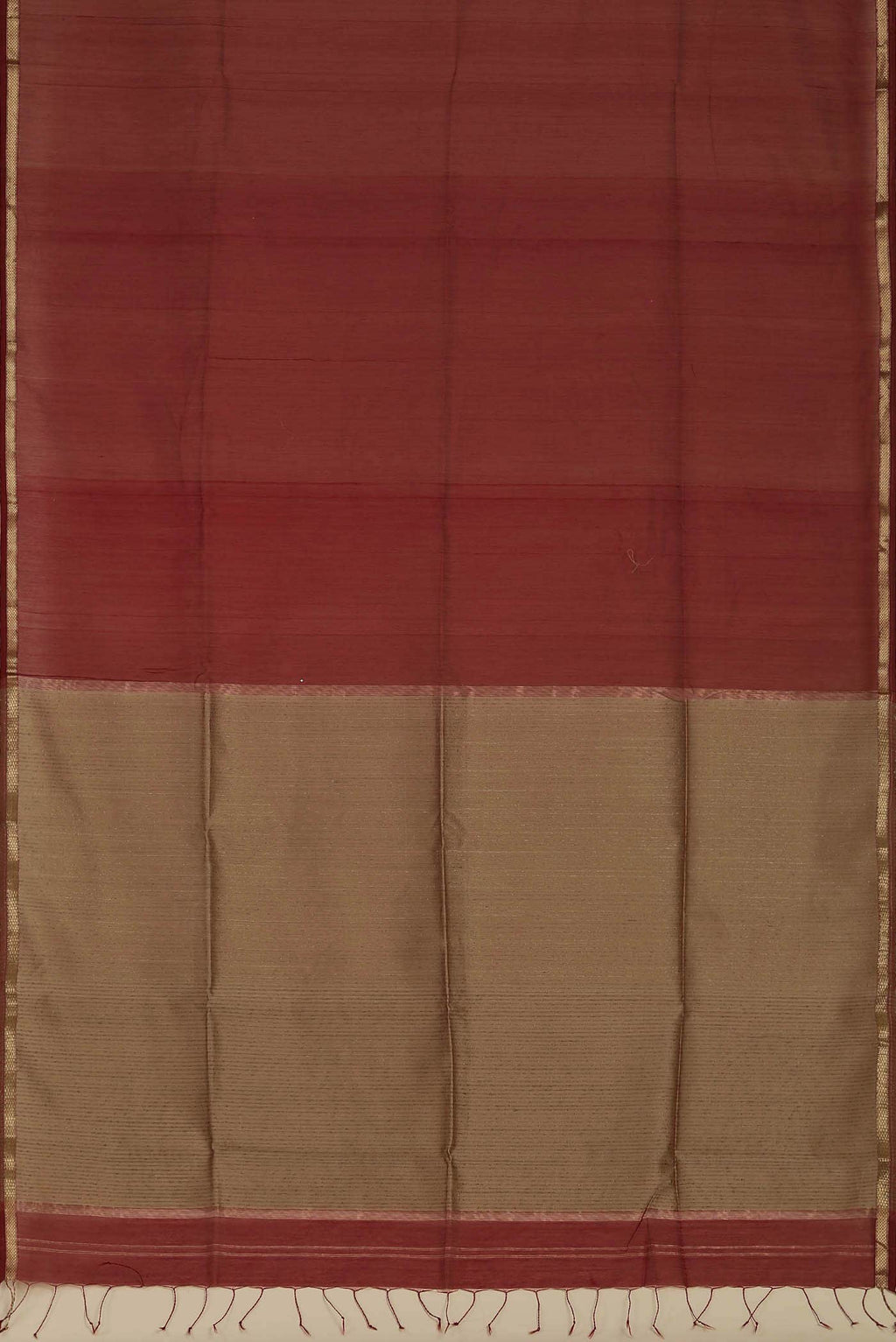 Red Maheshwari Silk Cotton Saree
