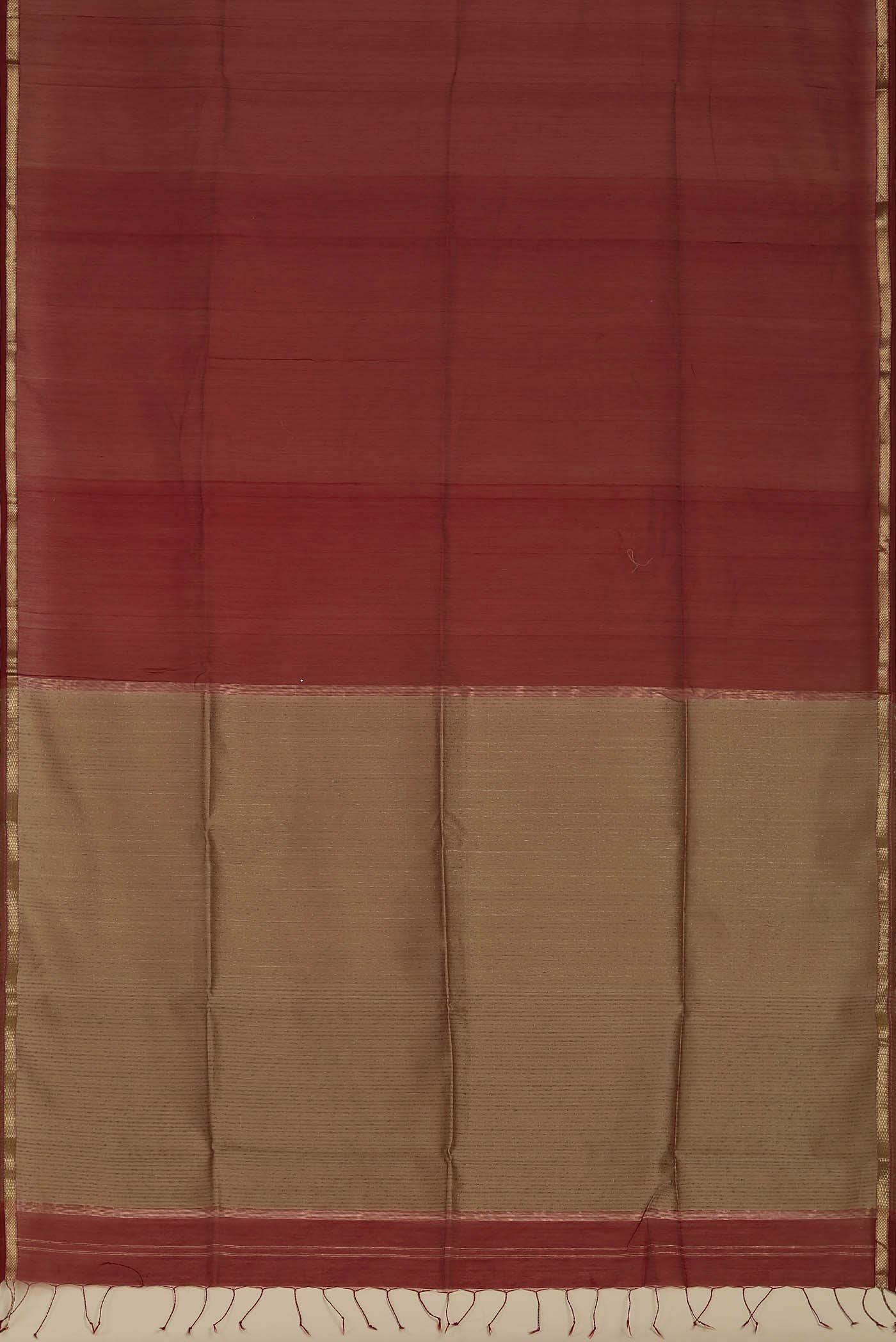 Red Maheshwari Silk Cotton Saree