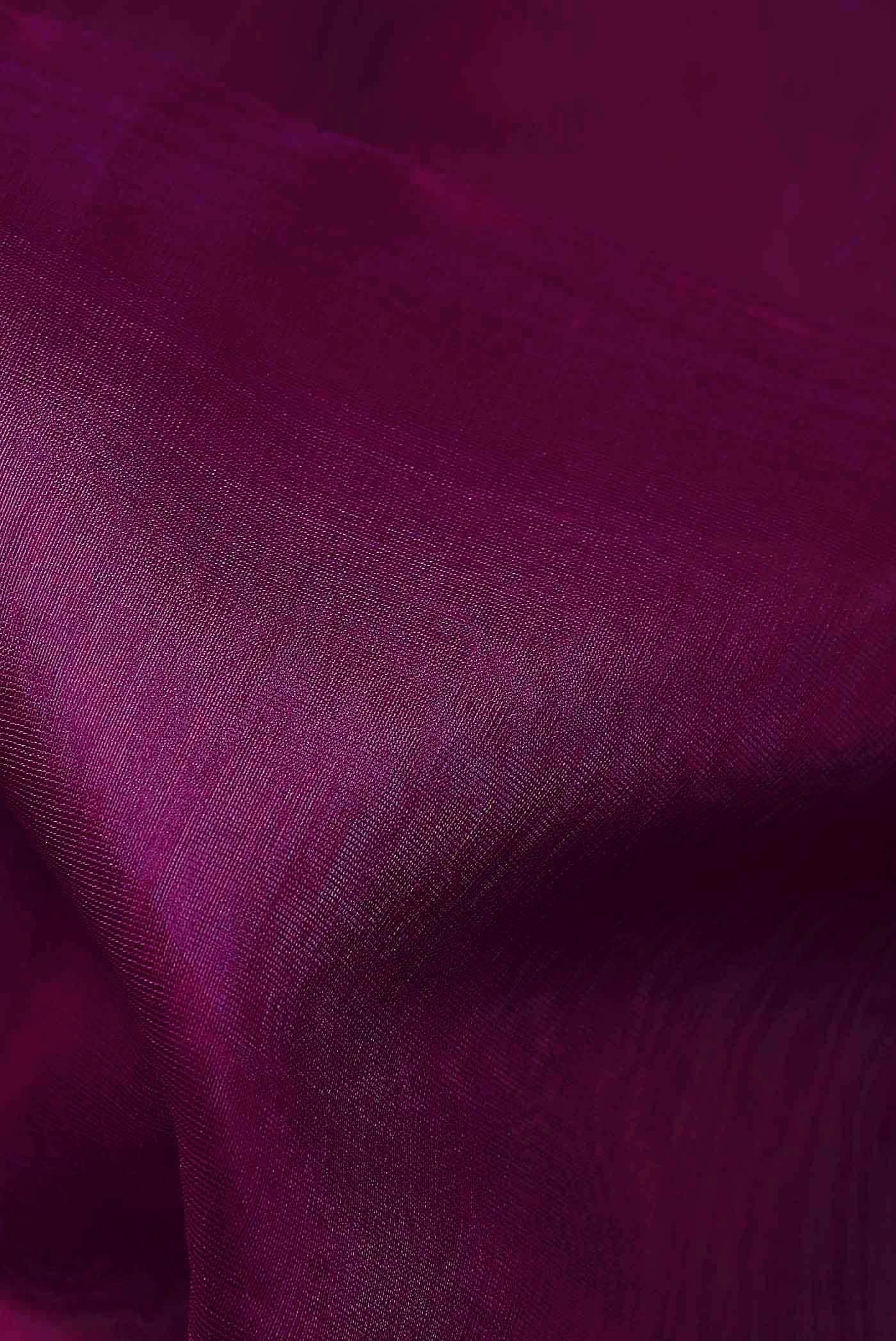 Magenta Maheshwari Silk Cotton Saree