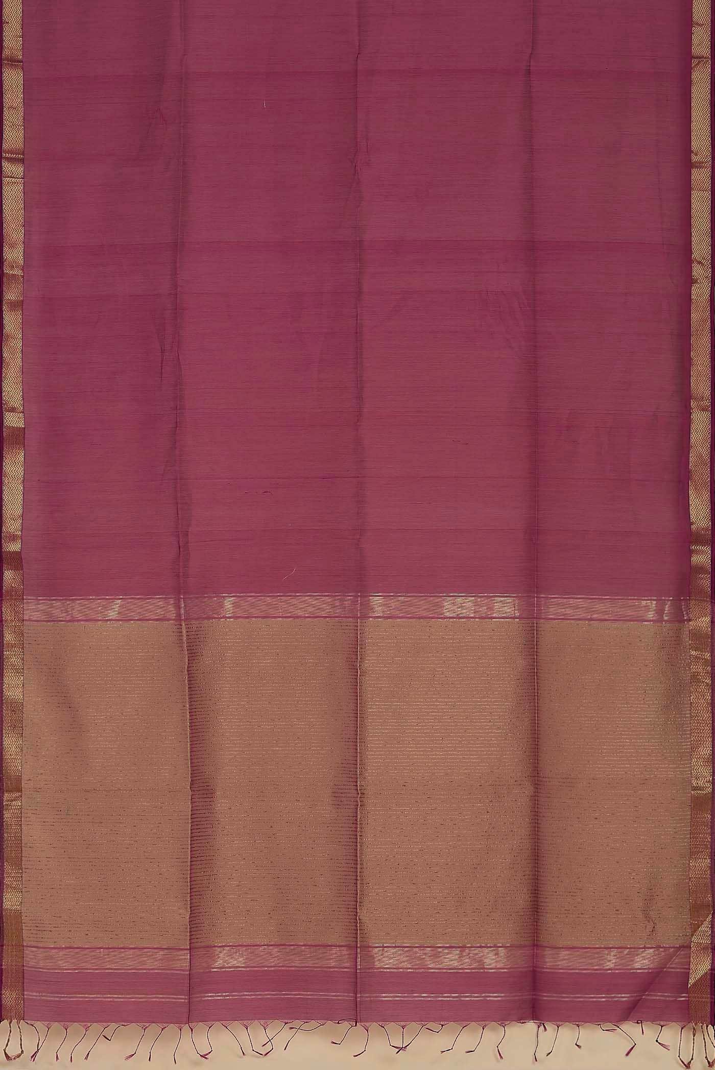 Magenta Maheshwari Silk Cotton Saree