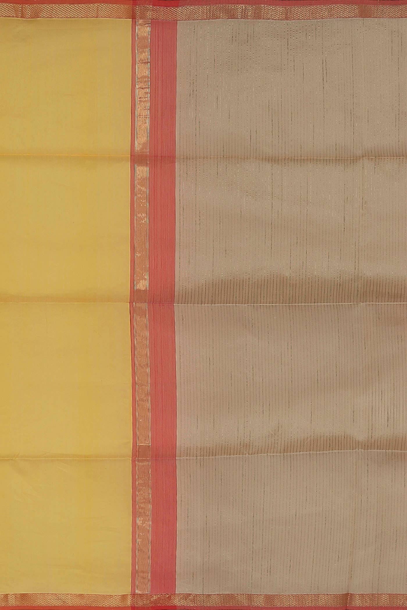 Yellow Maheshwari Silk Cotton Saree