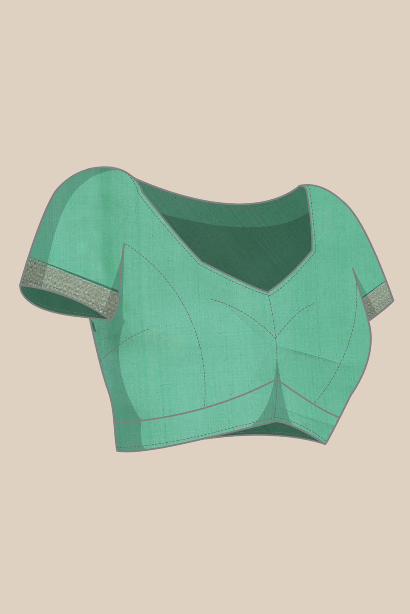 Green Maheshwari Silk Cotton Saree