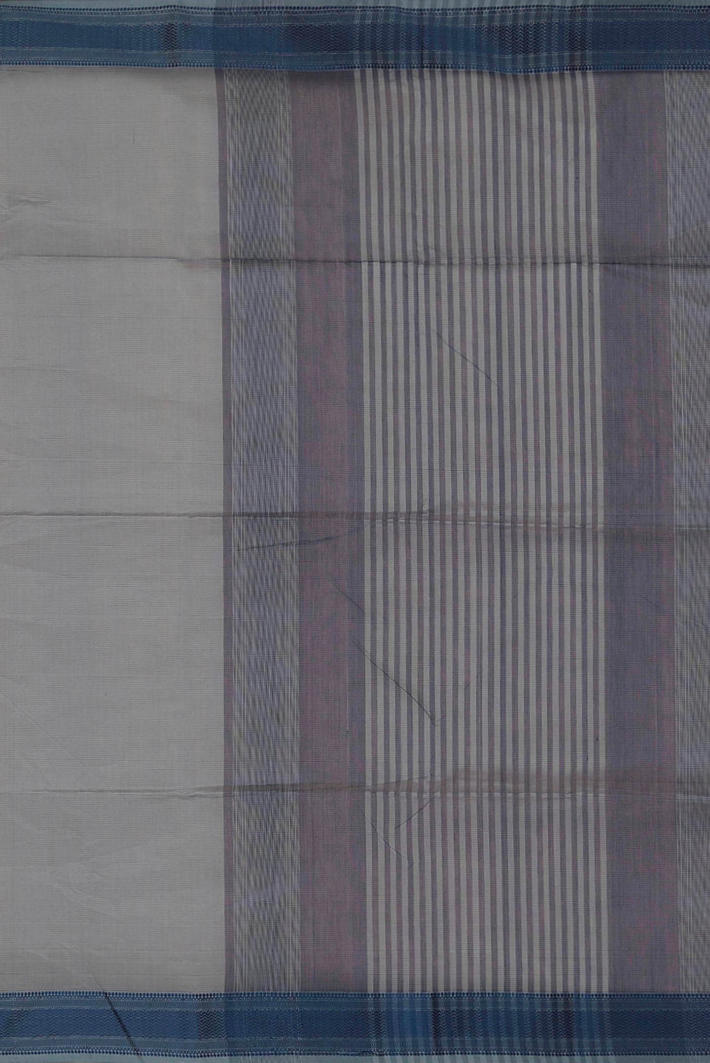 Grey Maheshwari Silk Cotton Saree