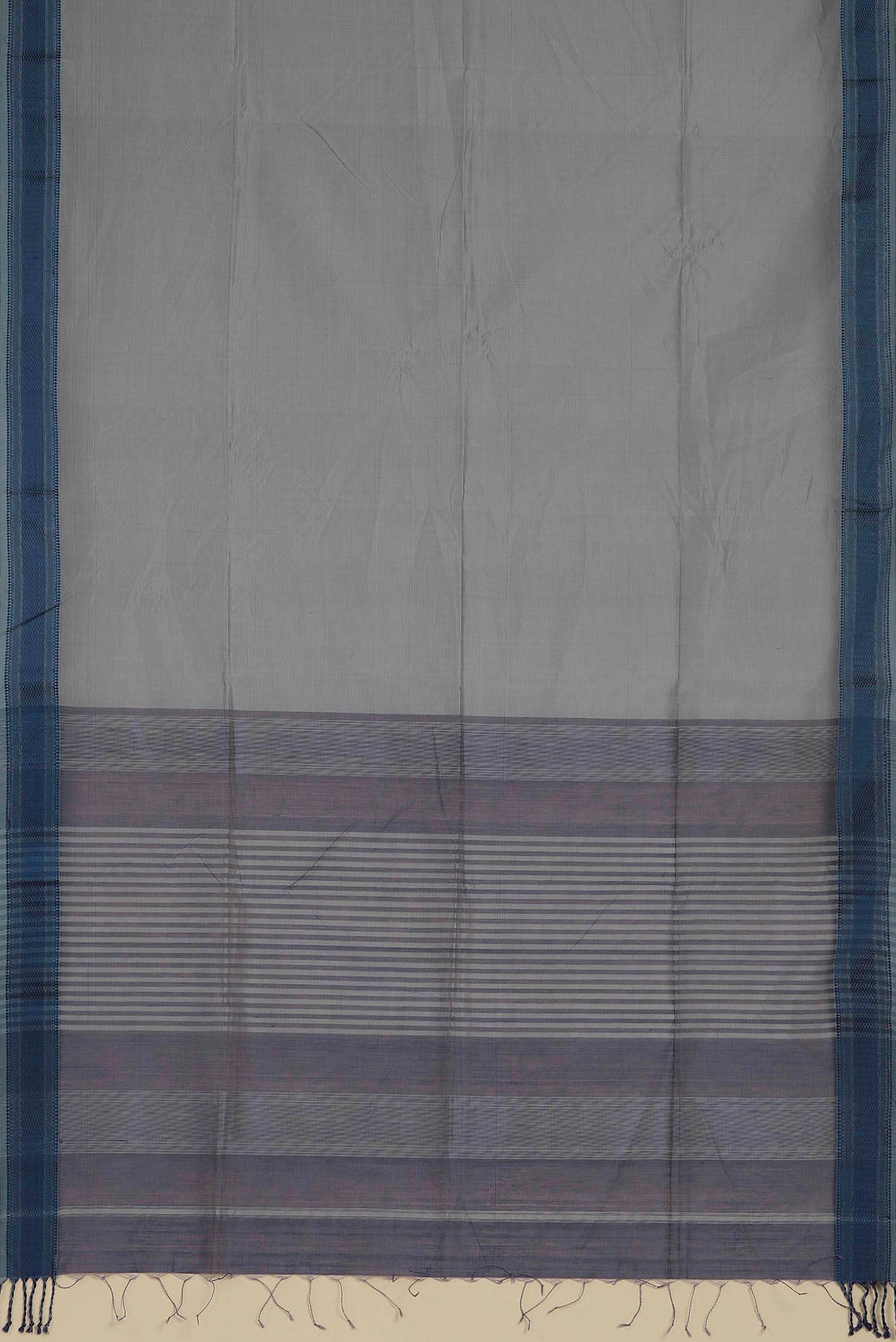 Grey Maheshwari Silk Cotton Saree
