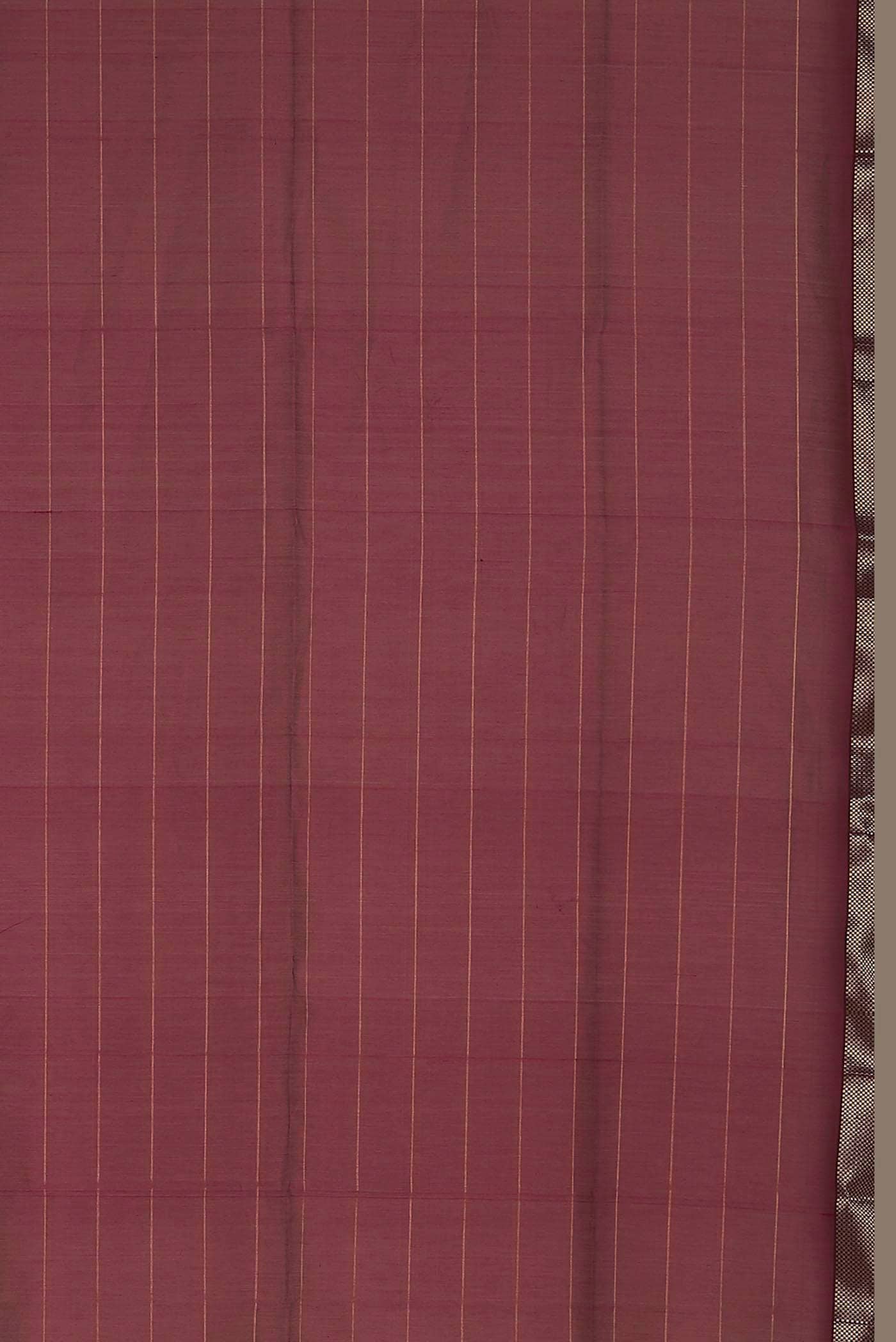 Maroon Maheshwari Silk Cotton Saree