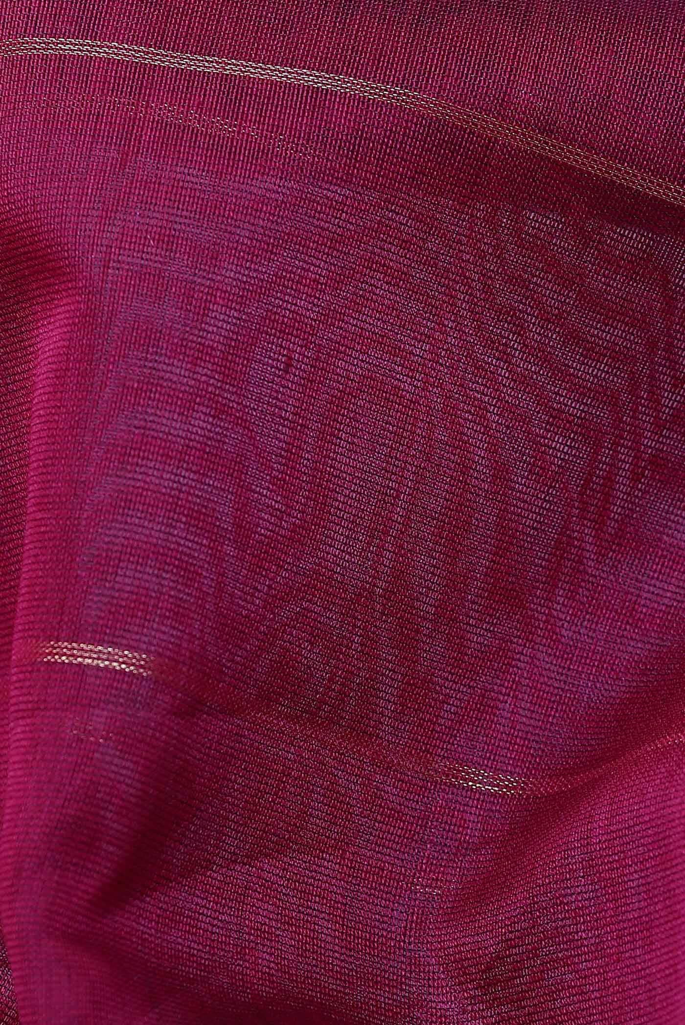 Maroon Maheshwari Silk Cotton Saree
