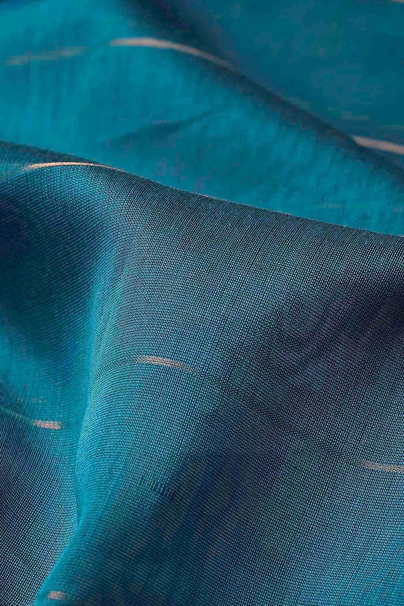 Blue Maheshwari Silk Cotton Saree