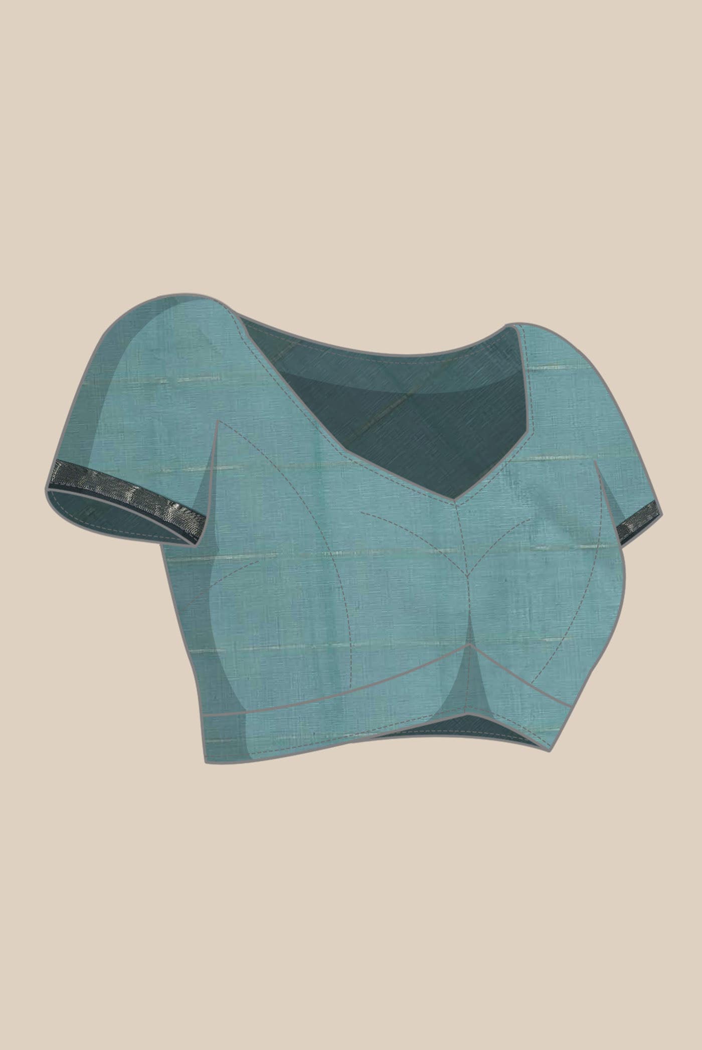 Teal Maheshwari Silk Cotton Saree