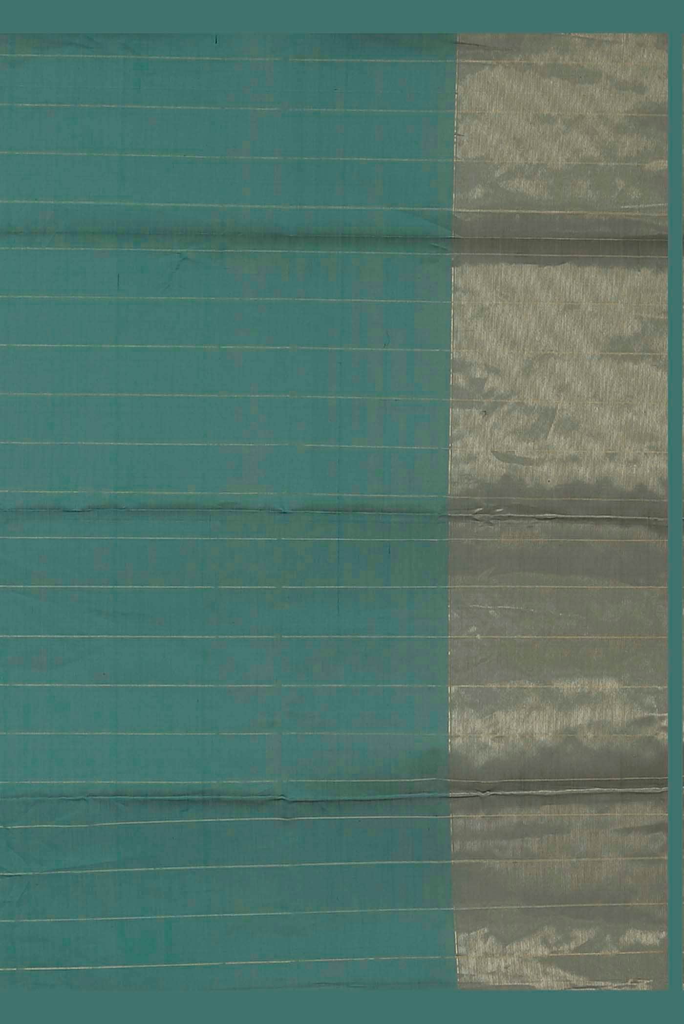 Teal Maheshwari Silk Cotton Saree