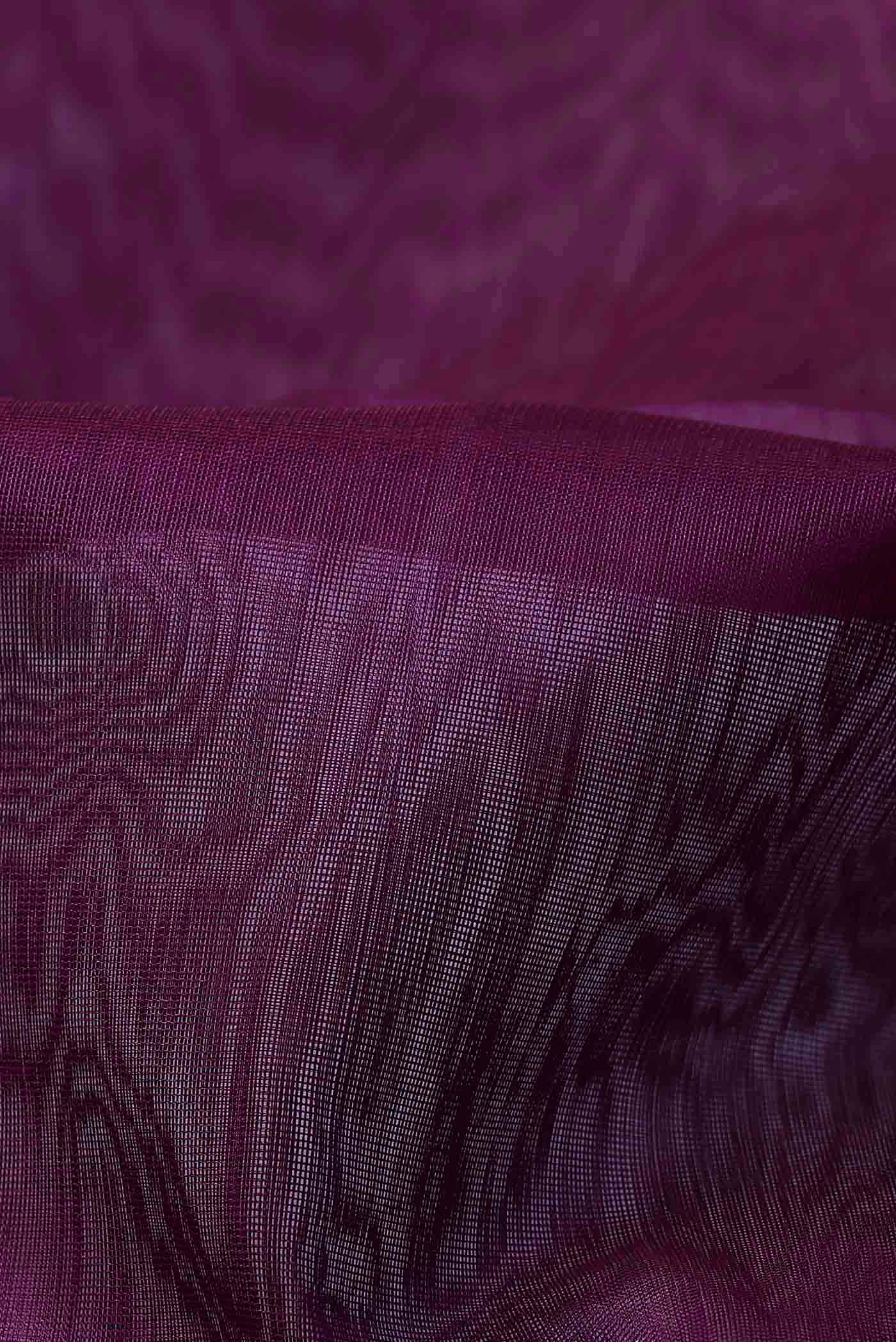 Purple Maheshwari Silk Cotton Saree