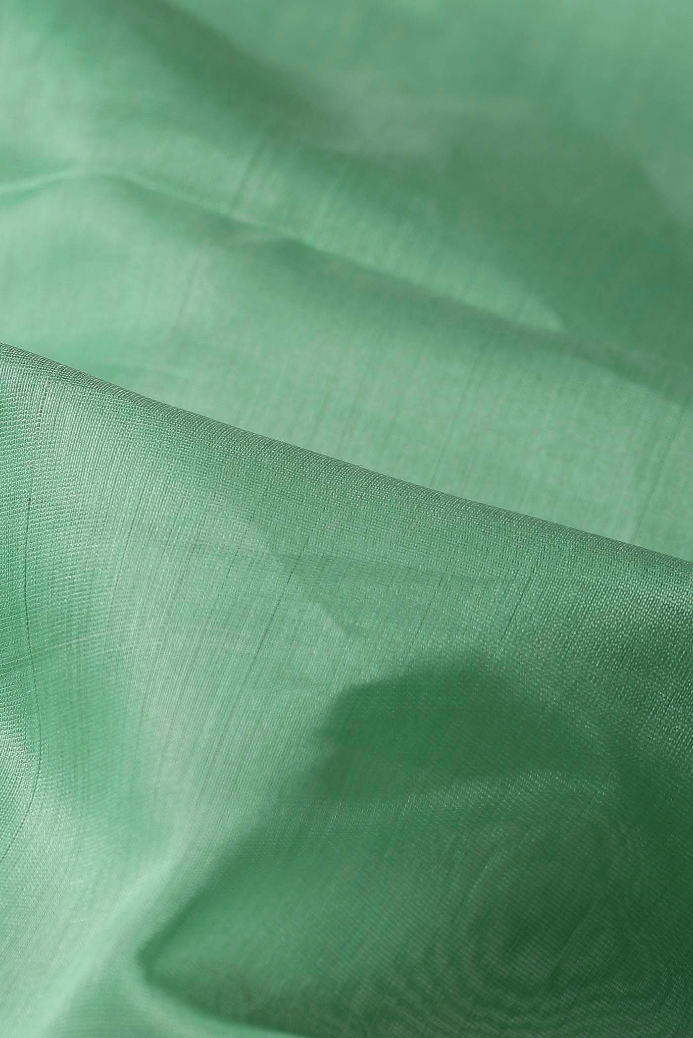 Mint Green Maheshwari Silk Cotton Saree