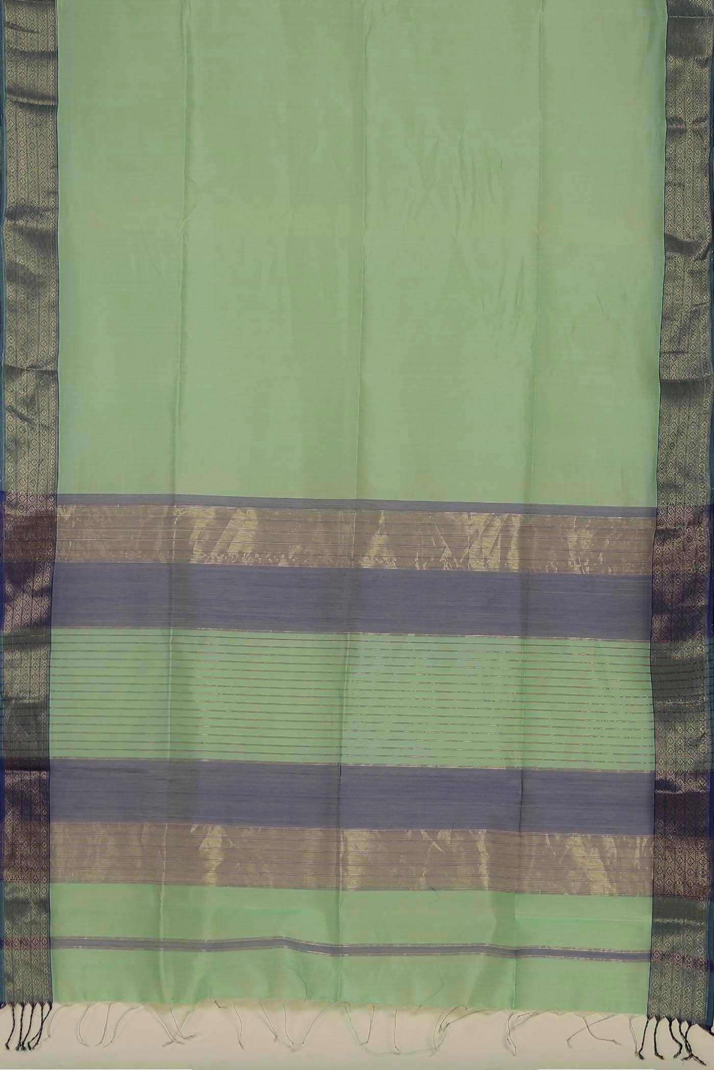 Mint Green Maheshwari Silk Cotton Saree