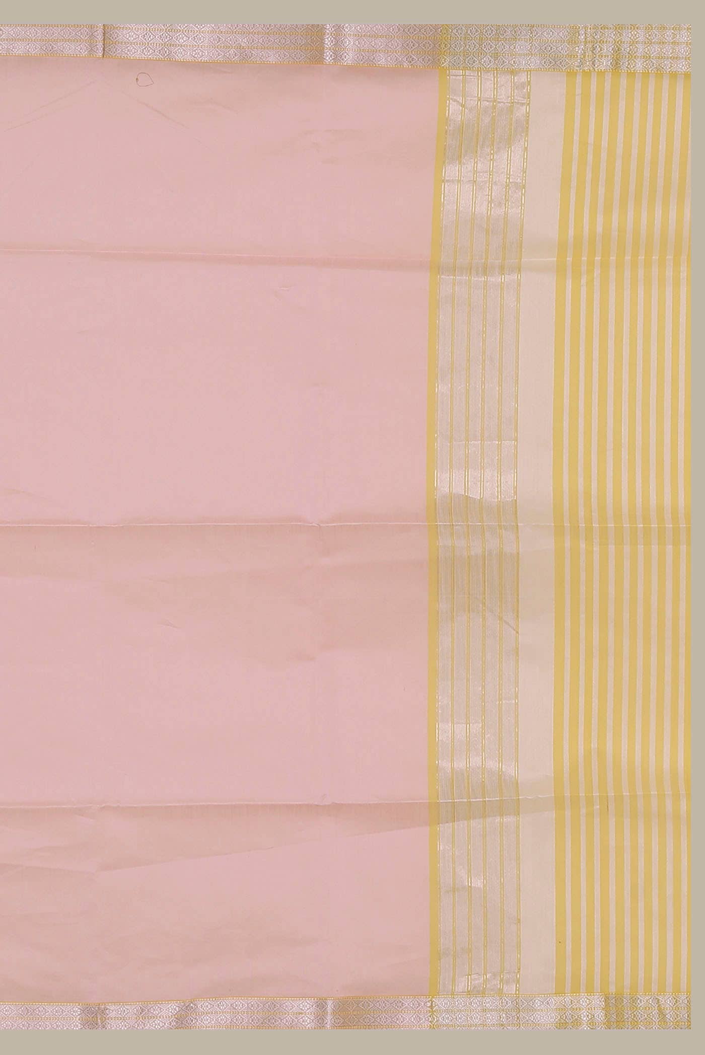 Rose pink Maheshwari Silk Cotton Saree