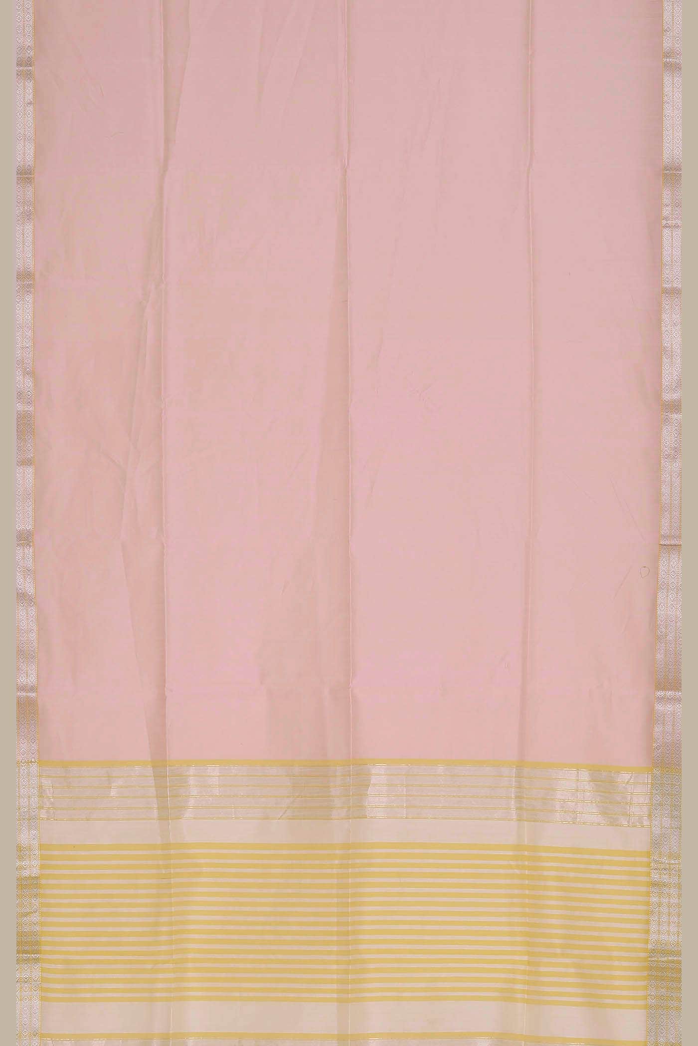 Rose pink Maheshwari Silk Cotton Saree