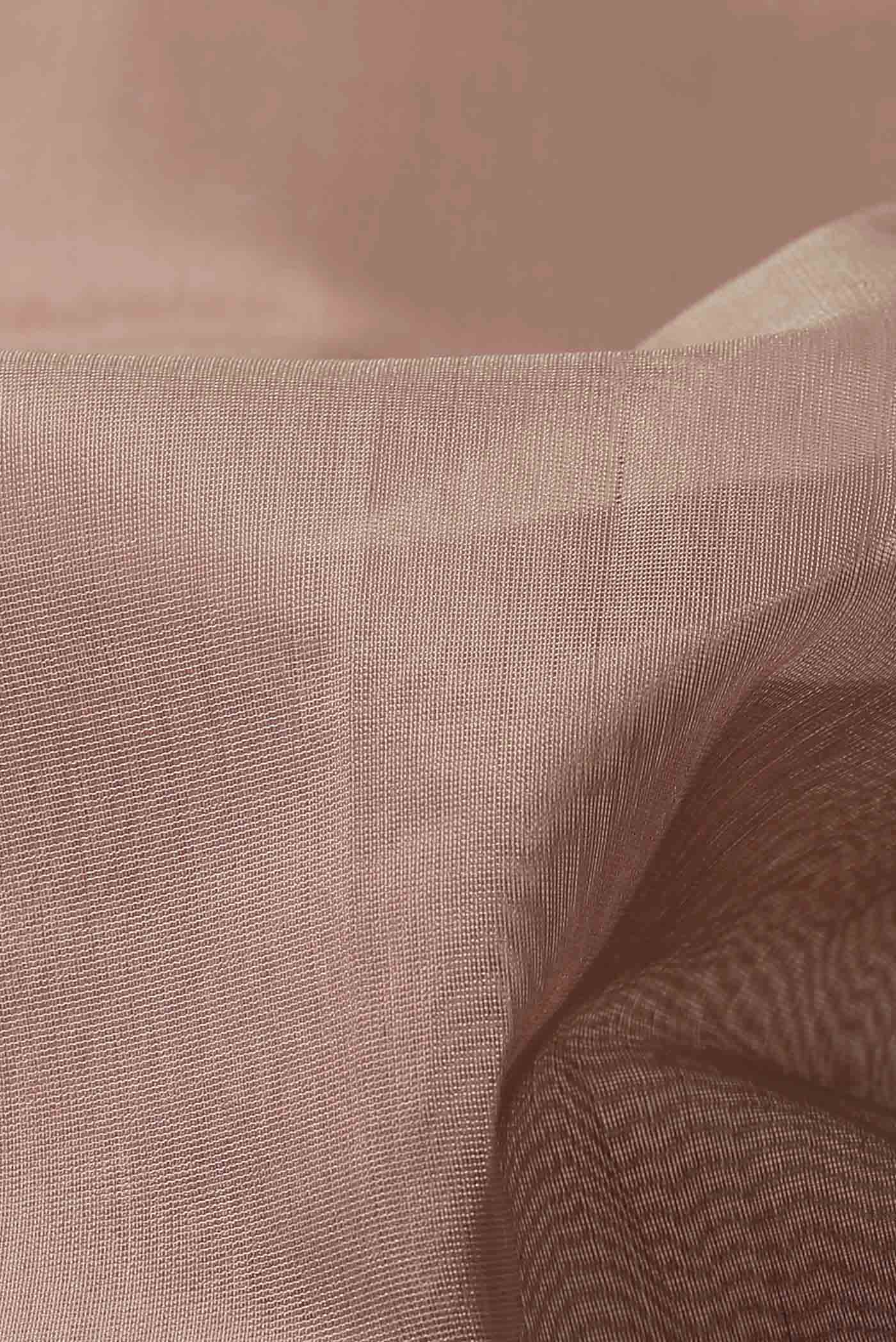 Rose Gold Maheshwari Silk Saree