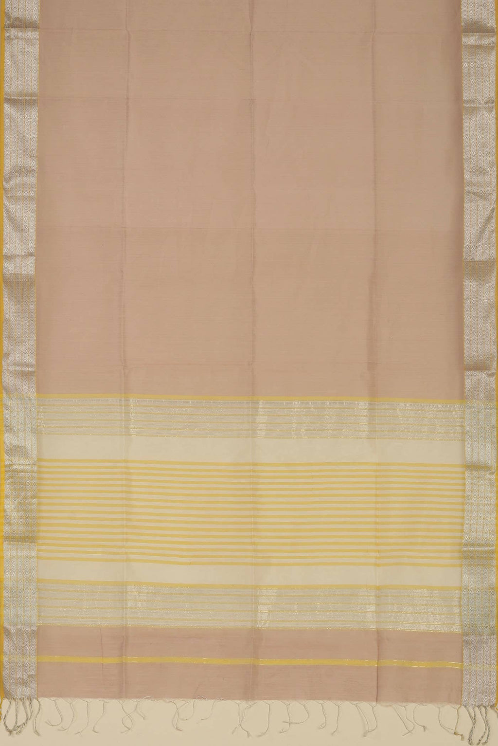 Rose Gold Maheshwari Silk Saree