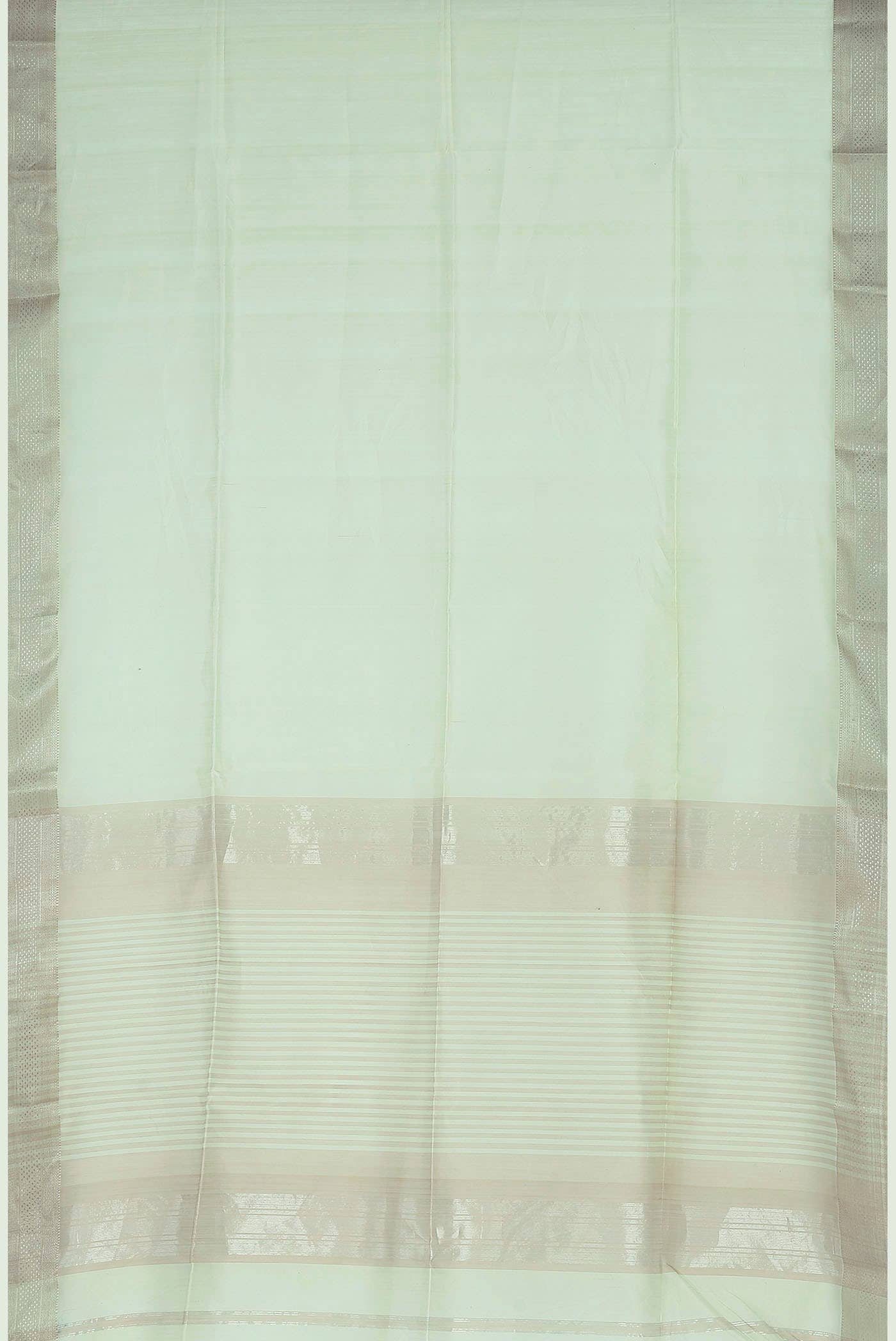 Light Green Maheshwari Silk Cotton Saree