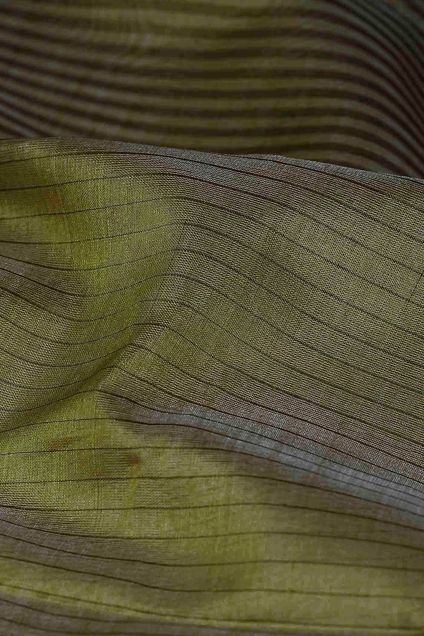 Green Maheshwari Silk Cotton Saree
