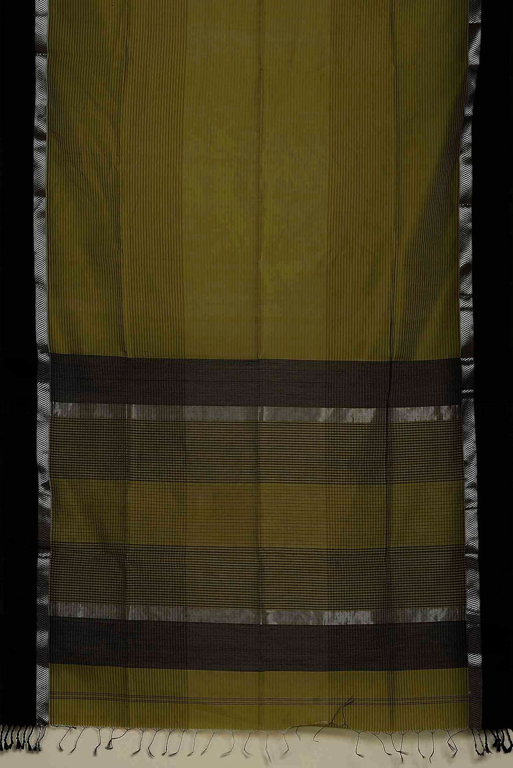 Green Maheshwari Silk Cotton Saree