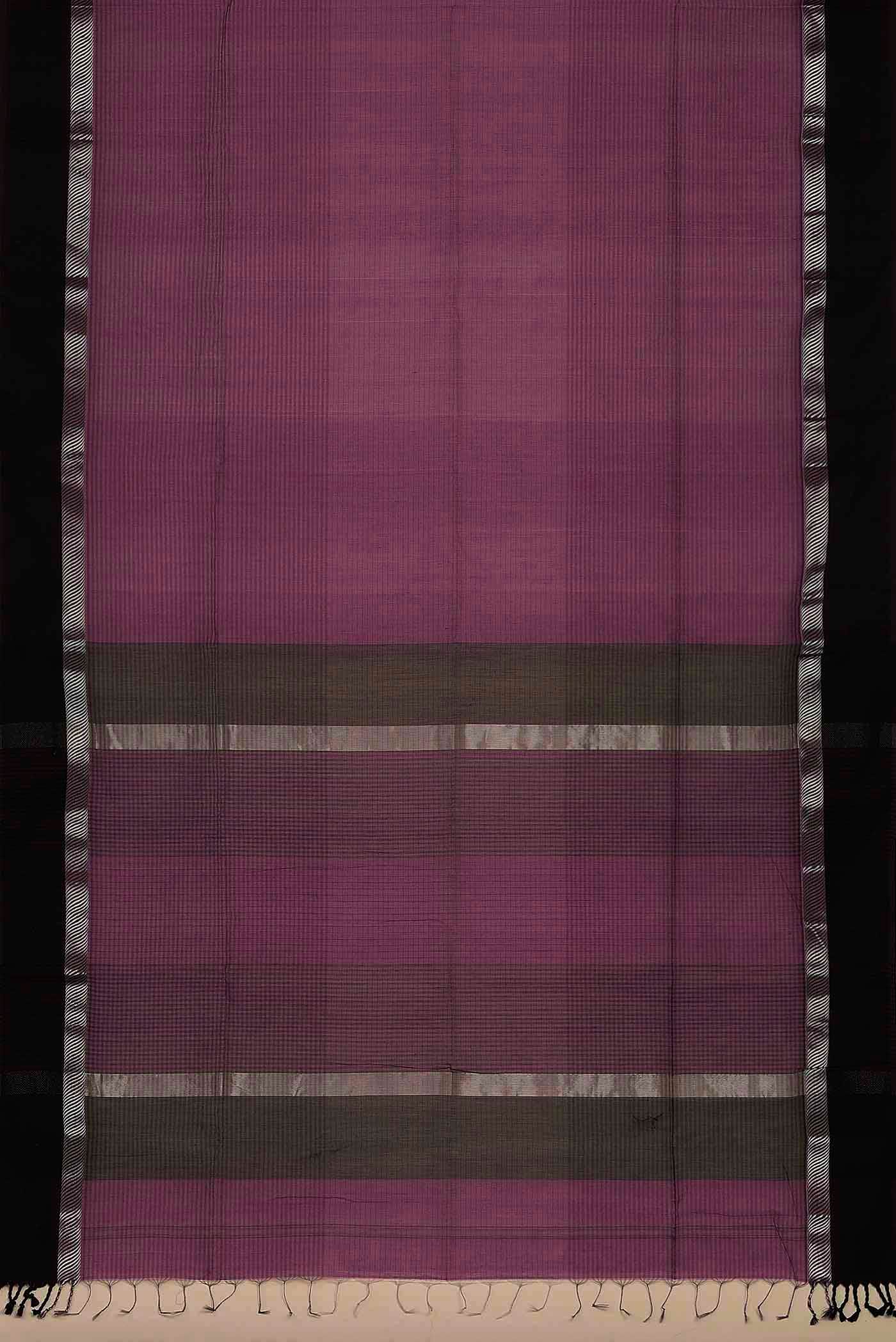 Magenta Maheshwari Silk Cotton Saree