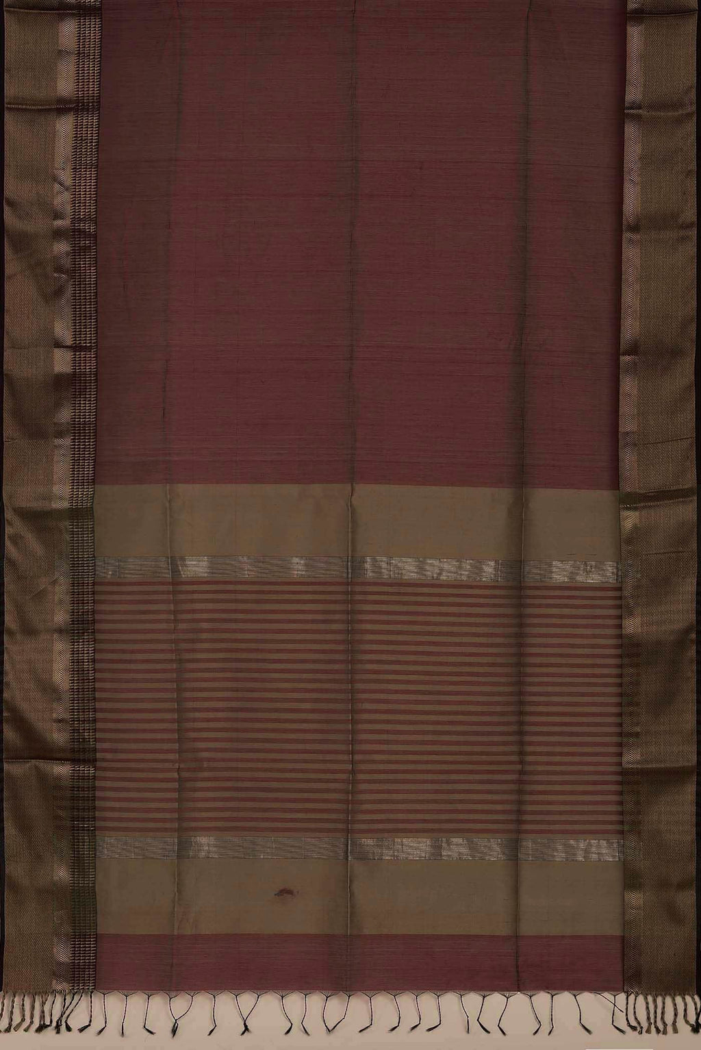 Maroon Maheshwari Silk Cotton Saree
