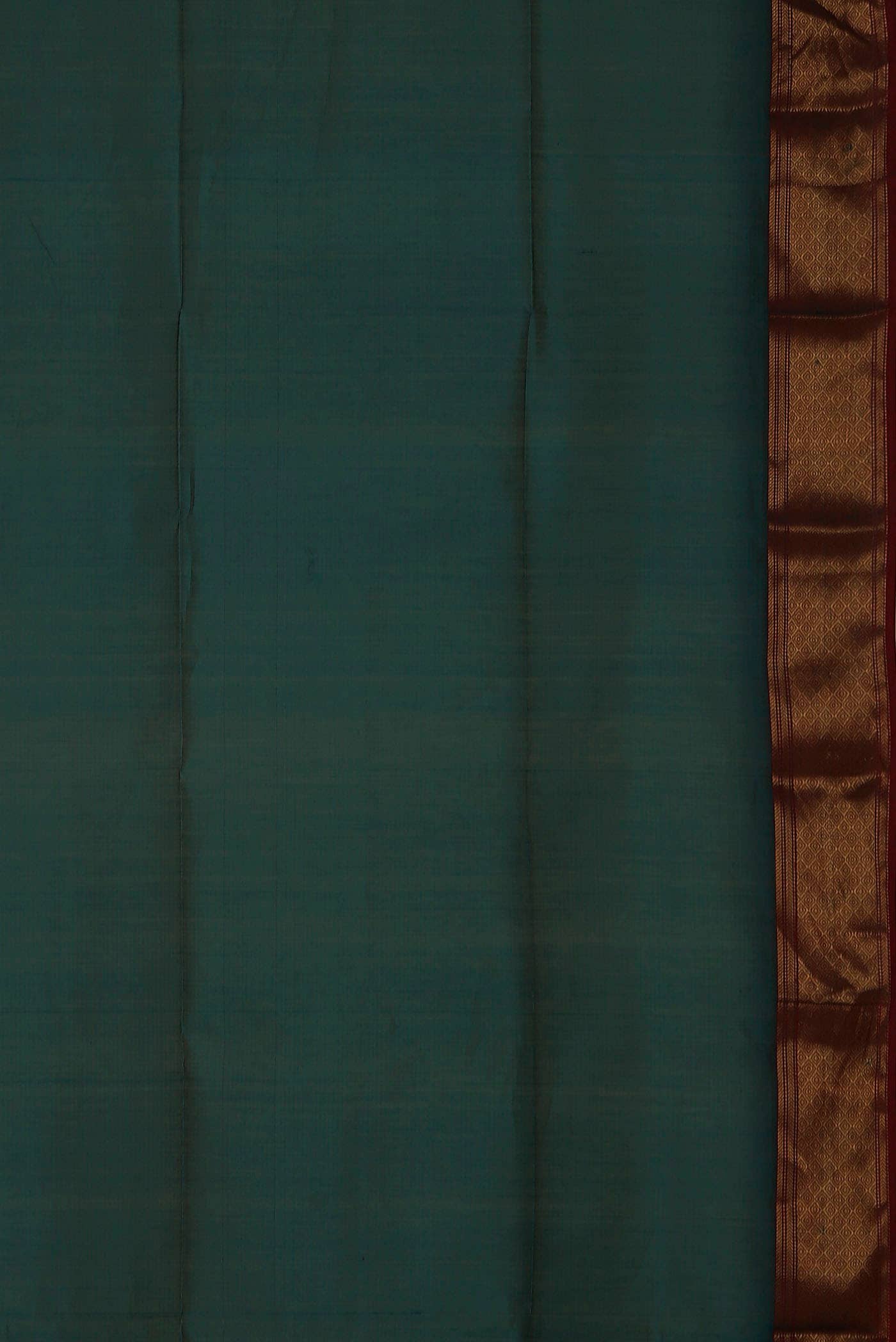 Teal Maheshwari Silk Cotton Saree