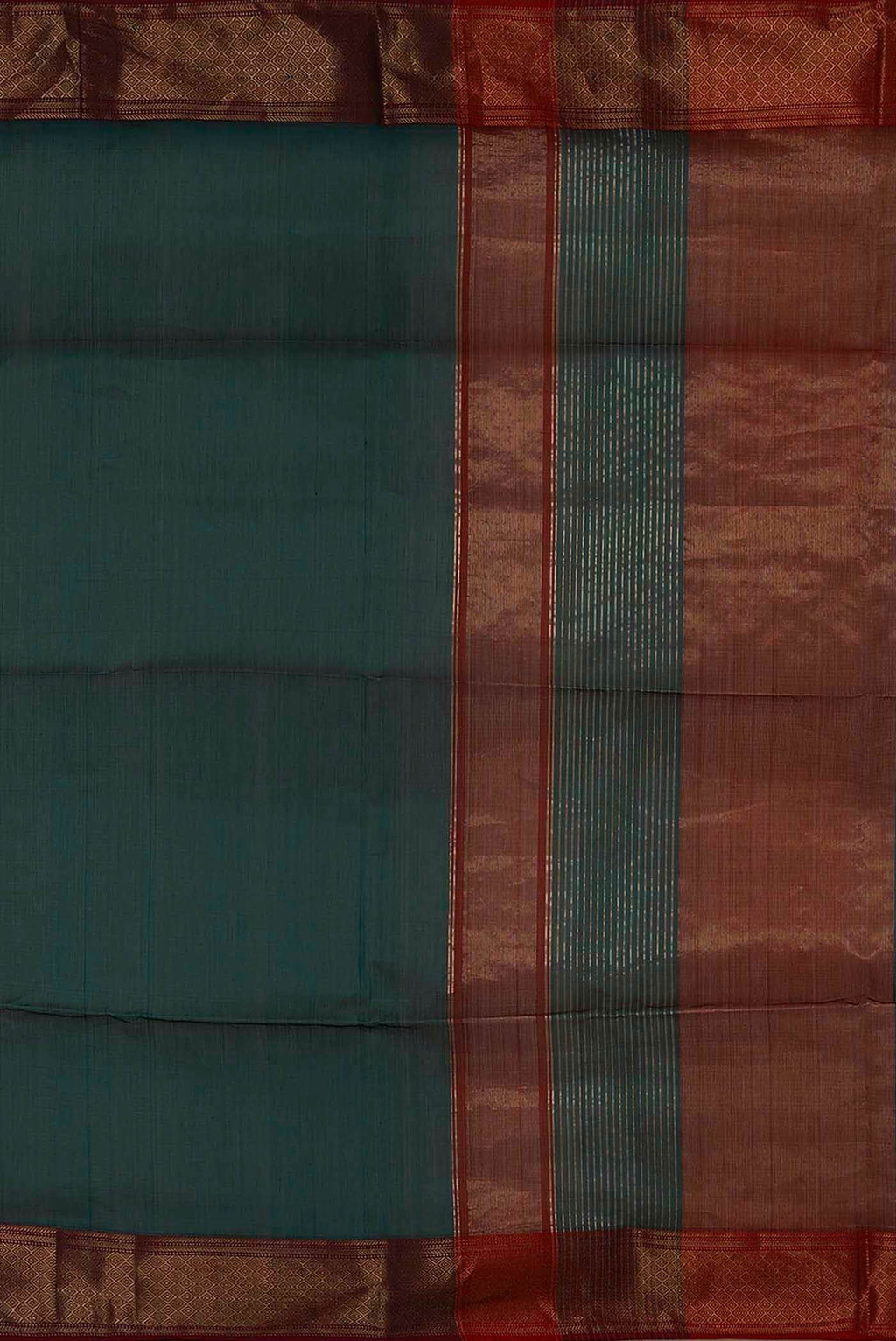 Teal Maheshwari Silk Cotton Saree