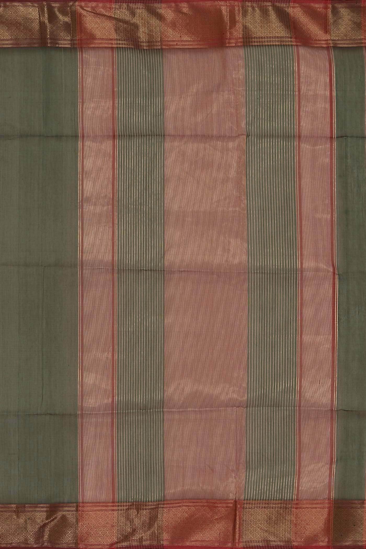 Green Maheshwari Silk Cotton Saree