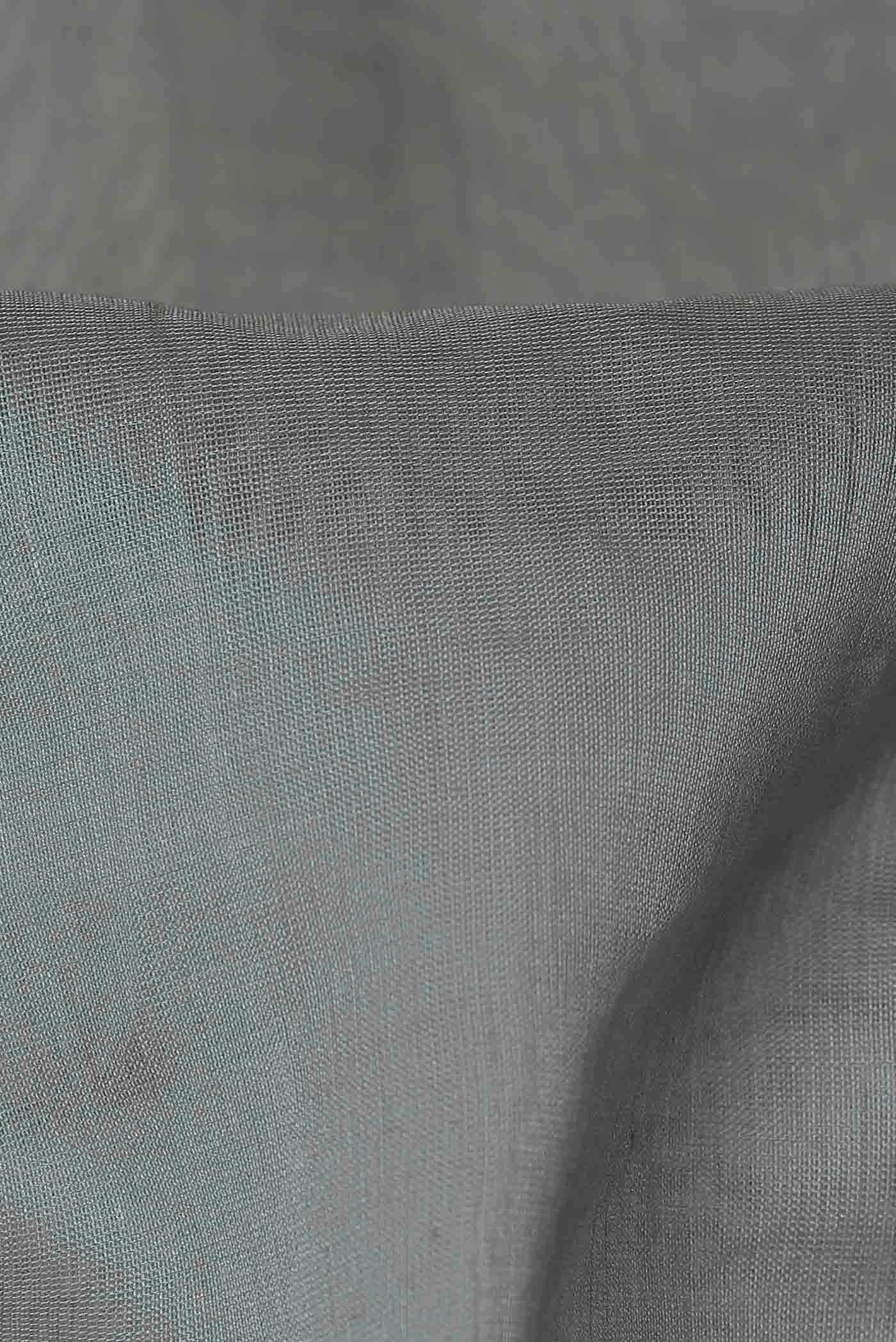 Grey Maheshwari Silk Cotton Saree