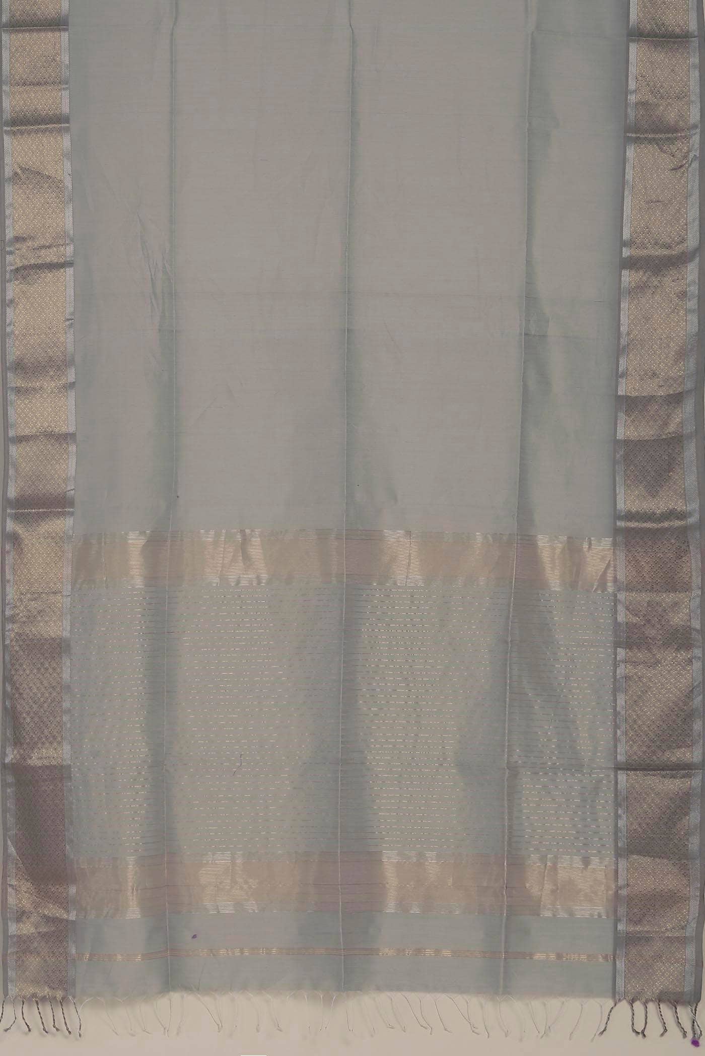 Grey Maheshwari Silk Cotton Saree
