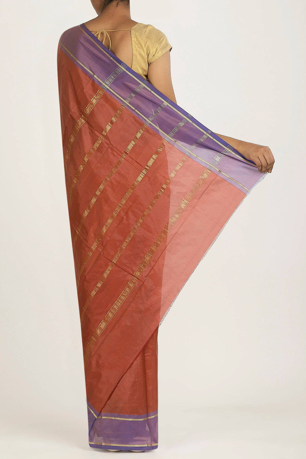 Orange Bangalore Silk Saree
