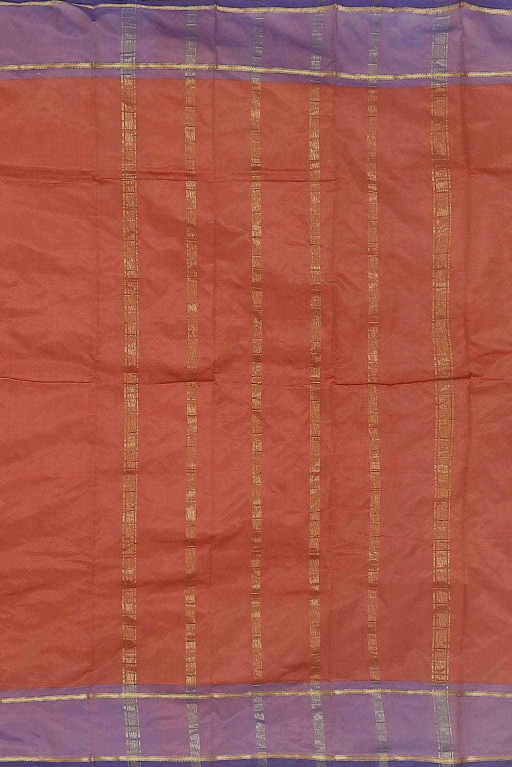 Orange Bangalore Silk Saree