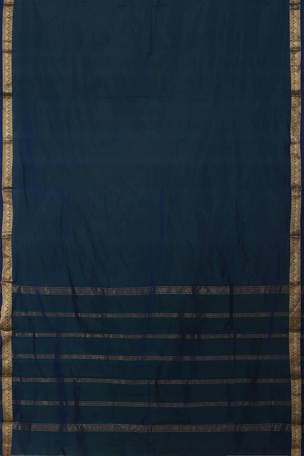 Blue Blended Bangalore Silk Saree