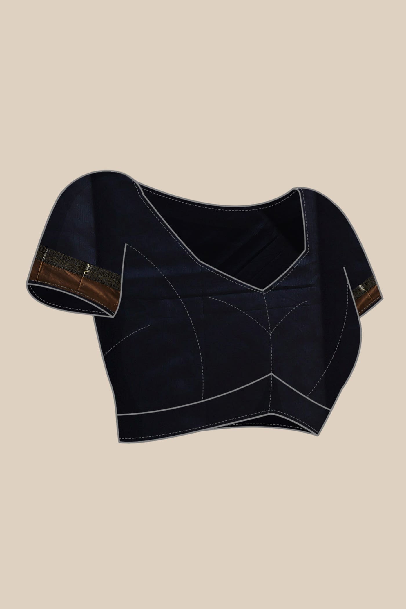 Navy Blue Blended Bangalore Silk Saree