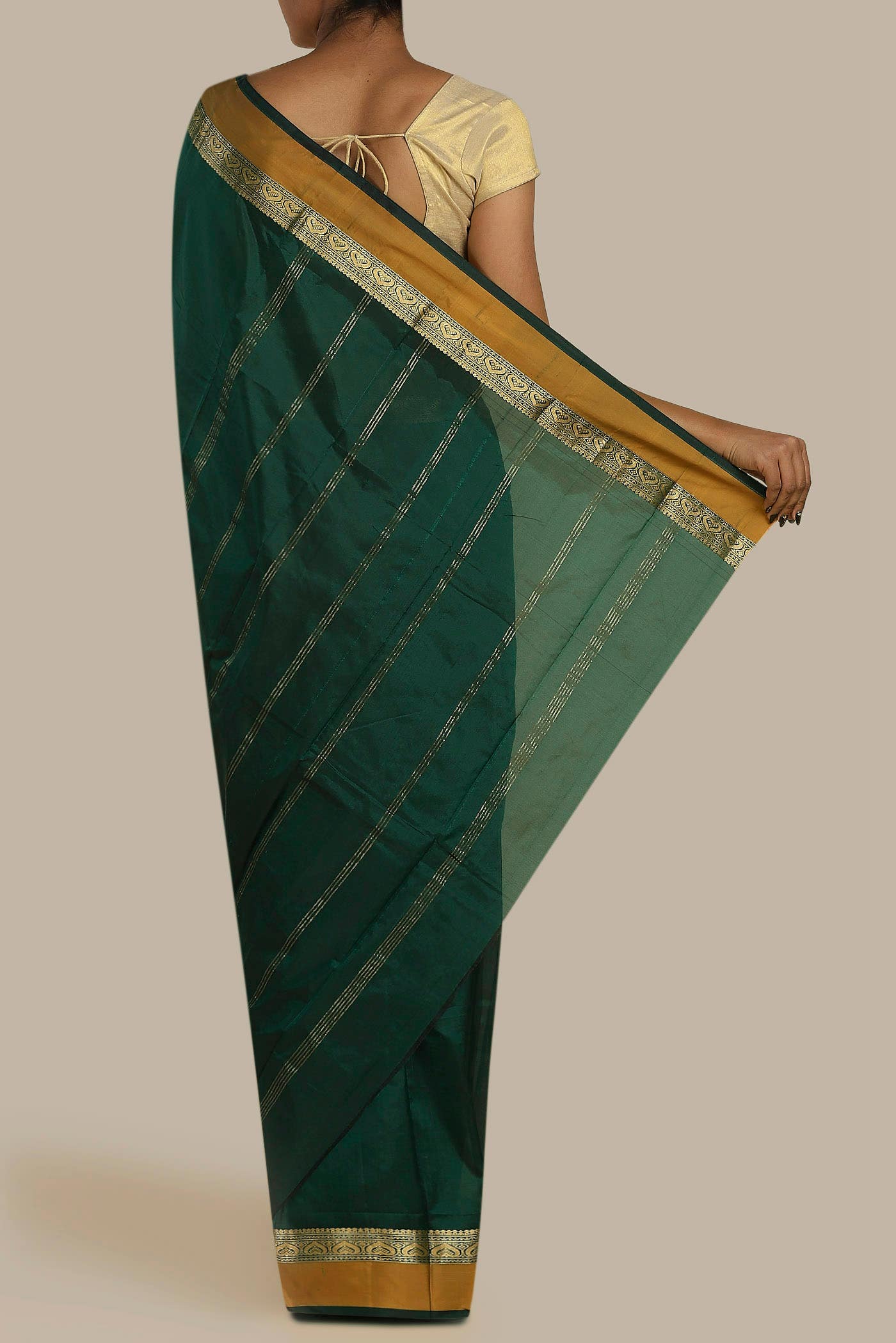 Green Blended Bangalore Silk Saree