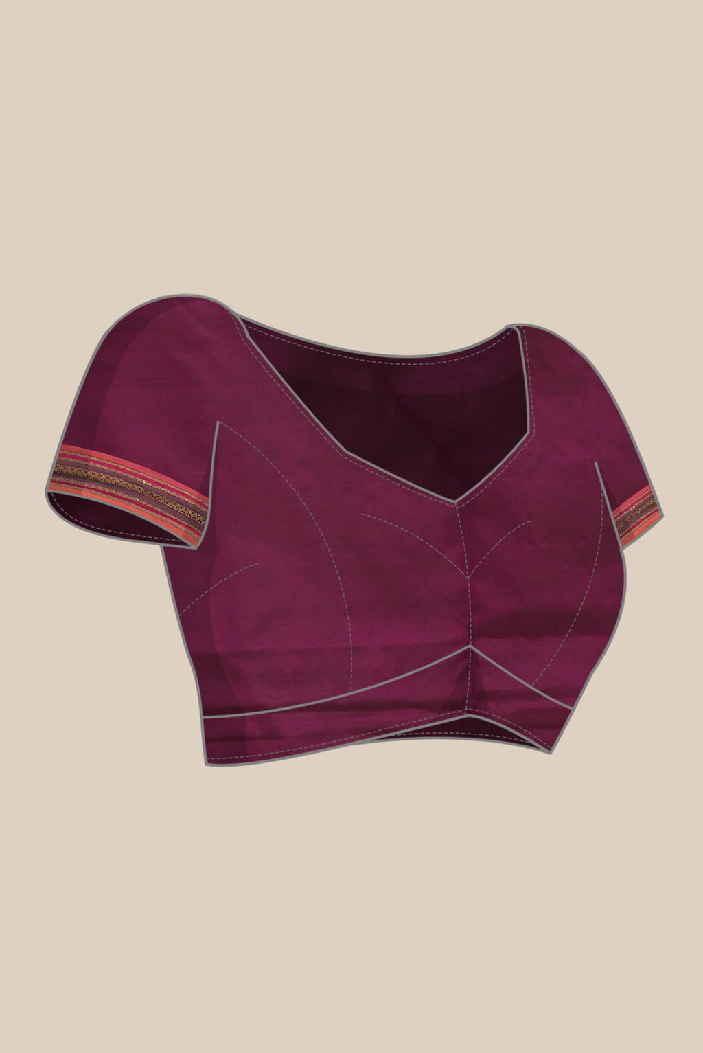 Magenta Blended Bangalore Silk Saree