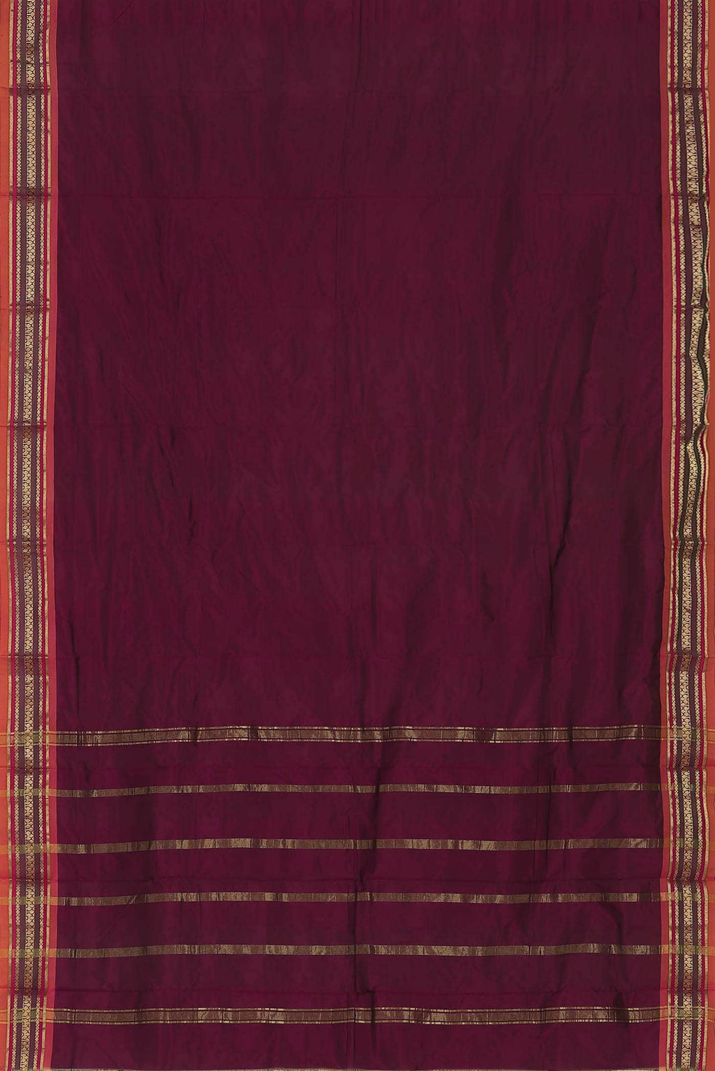 Magenta Blended Bangalore Silk Saree